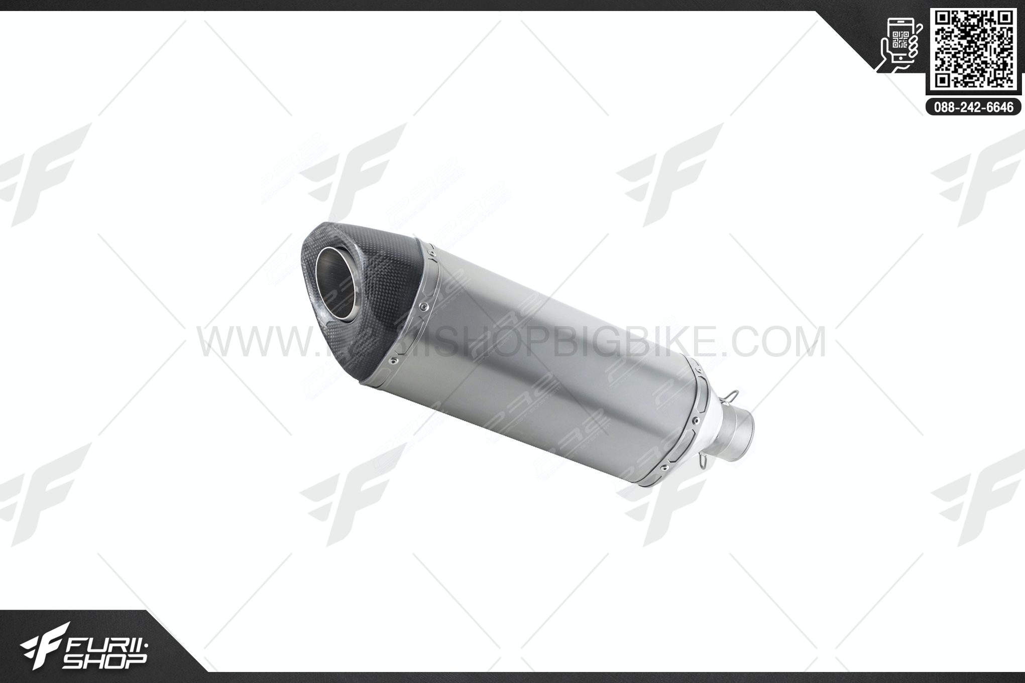 ท่อไอเสีย มอเตอร์ไซค์ PR2 AK TITANIUM COLOR R2 GRADE A FOR CBR250RR 2019