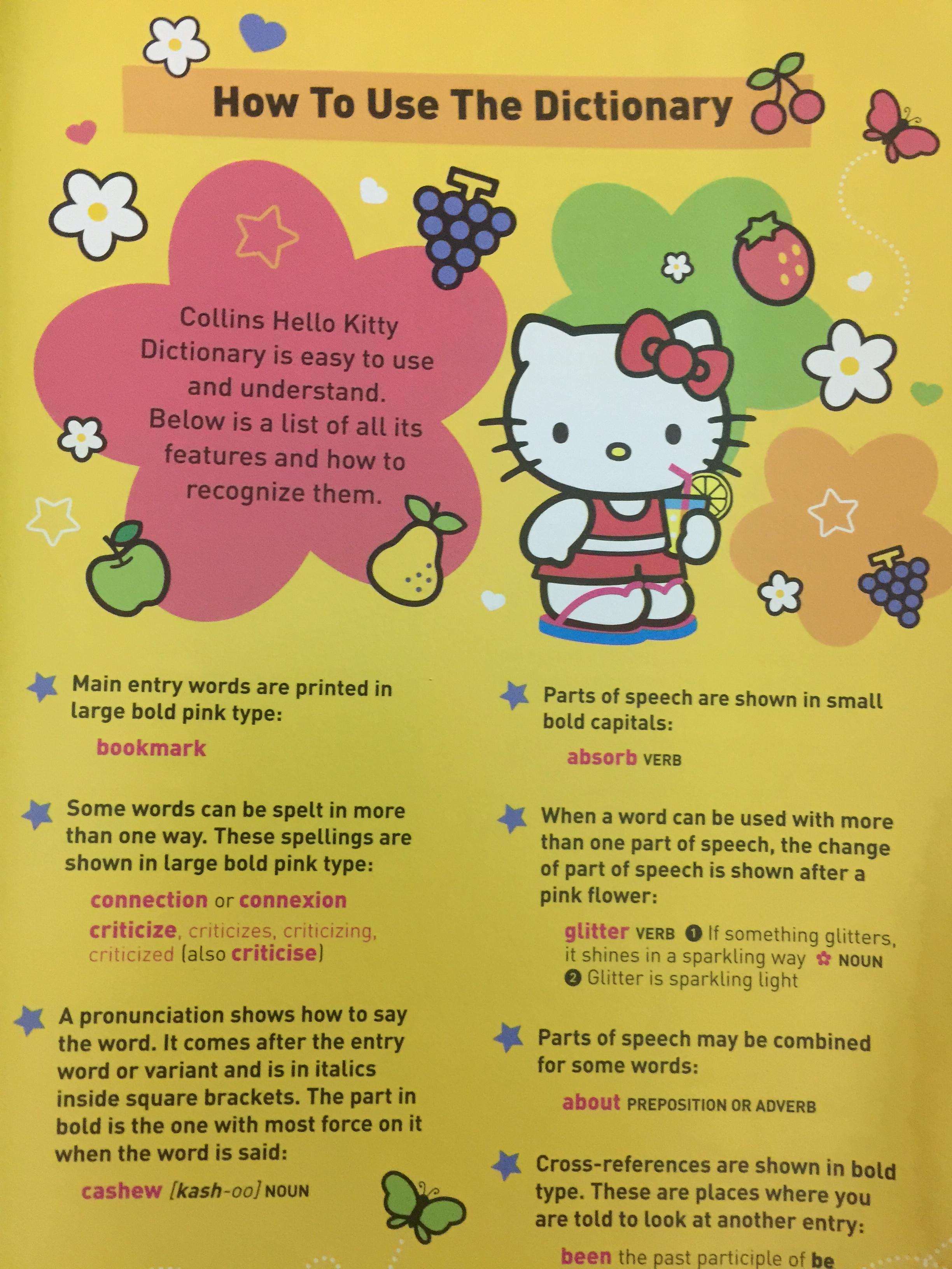 HELLO KITTY Dictionary. By Collins 0 กก.