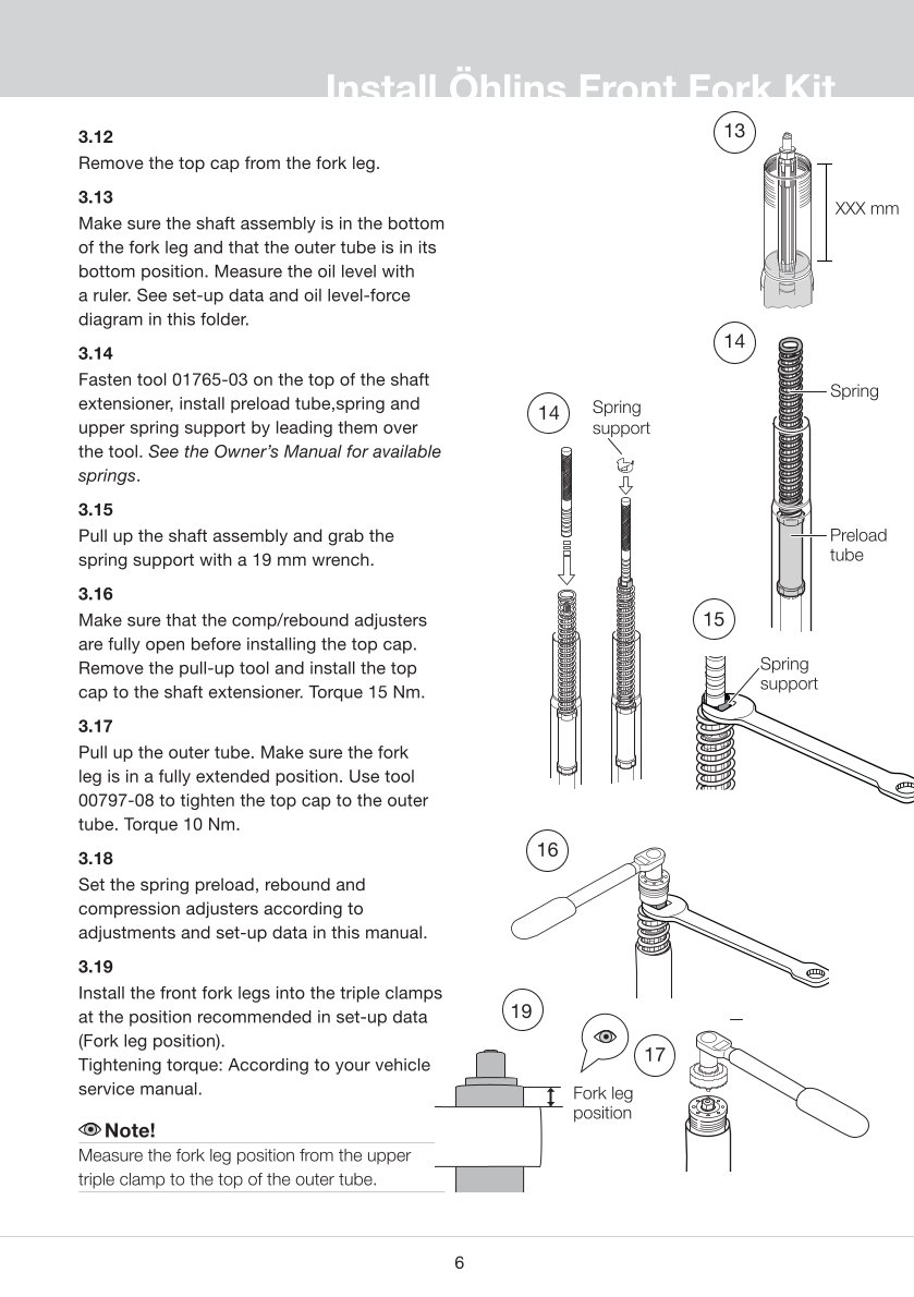สปริงโช้คหน้า Ohlins FGK224 For Ducati 1199 Panigale (Marzocchi) 2012-2014