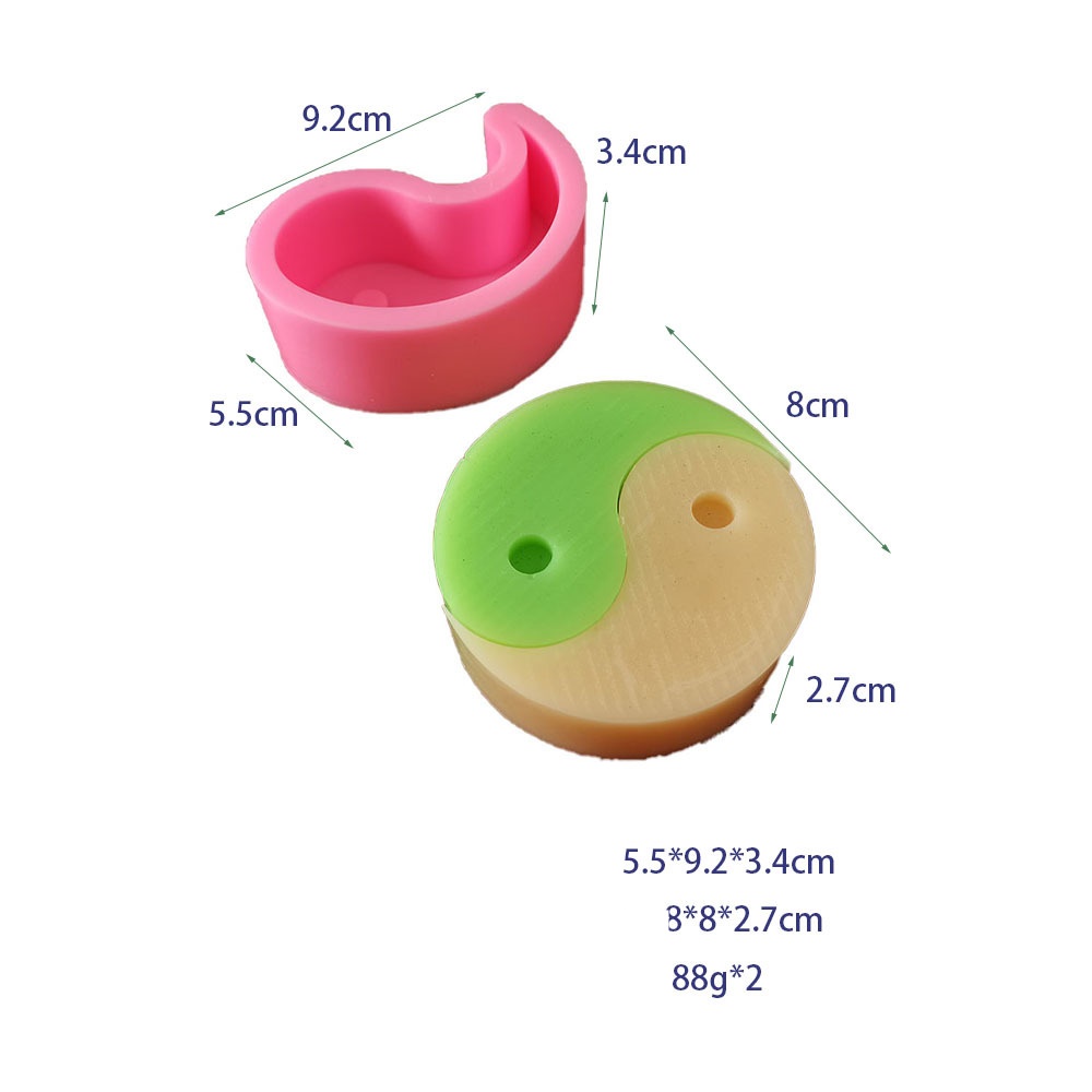 พิมพ์ซิลิโคน พิพม์หยินหย่าง แม่พิพม์เทียน สบู่