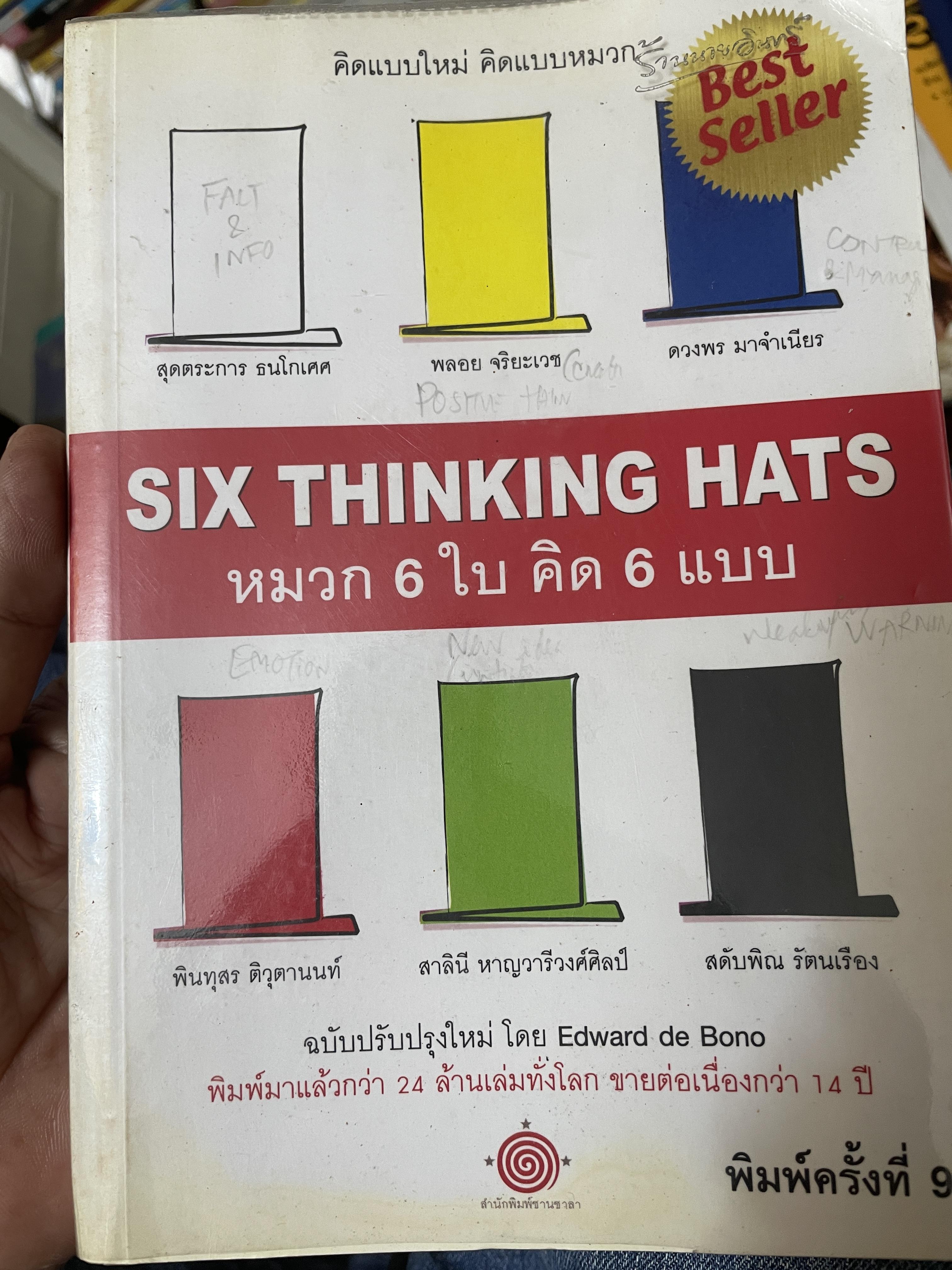 หมวก 6 ใบ คิด 6 แบบ SIX THINKING. HATS 800 กรัม