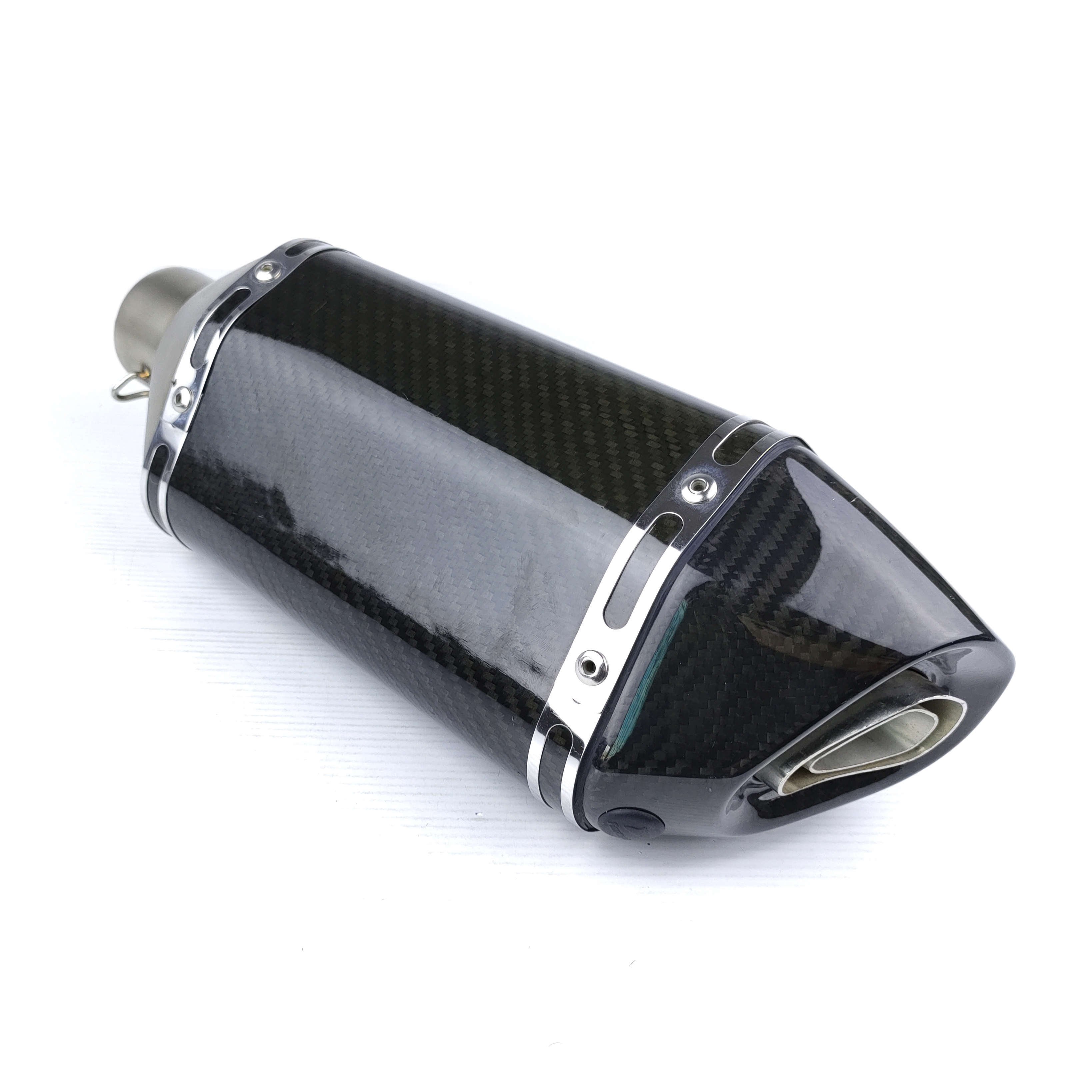 ปลายท่อสูตร ปลายท่อแต่ง Akrapovic สวมคอ 2 นิ้ว ยาว 14 นิ้ว ทรงอ้วนสั้นเพียวคาร์บอน