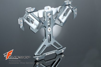 กรอบป้ายทะเบียน REAR LICENSE SUPPORT BIKERS สี เทา