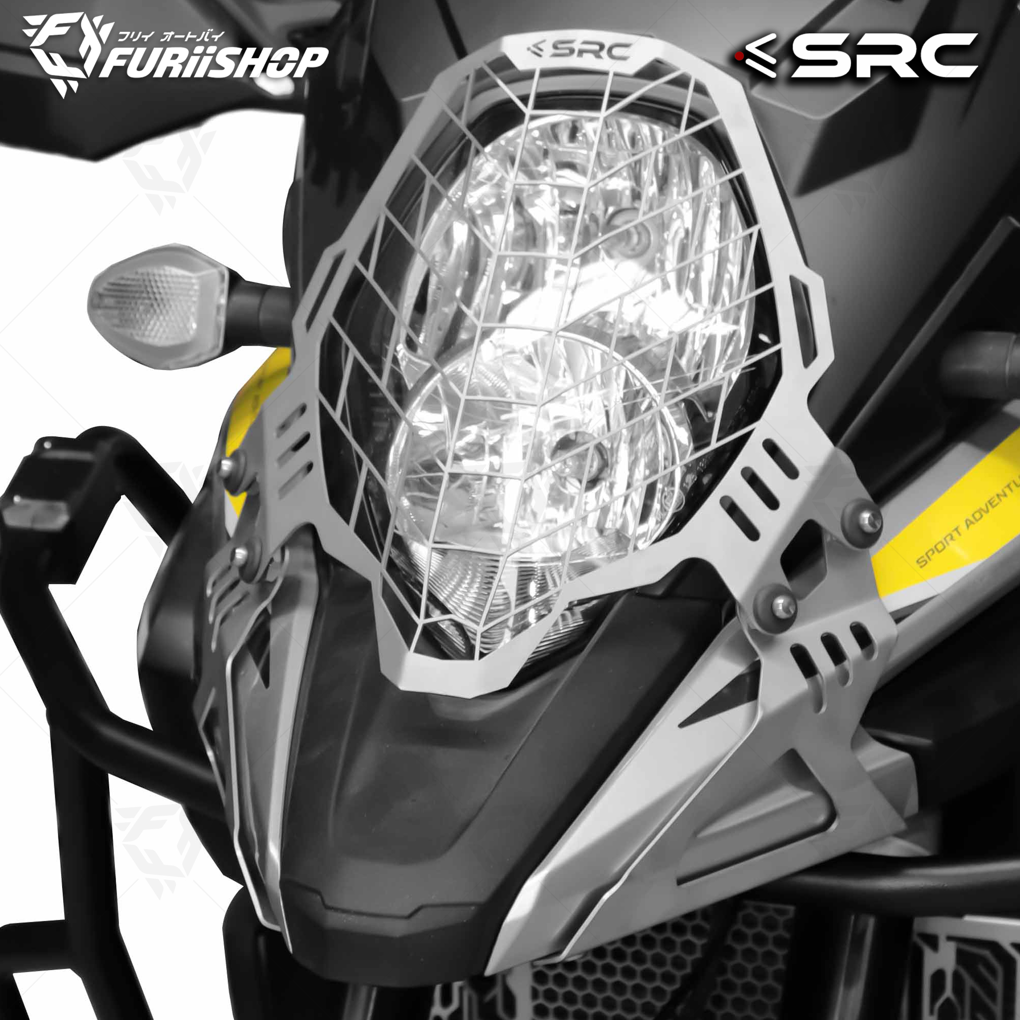 การ์ดไฟหน้า SCR HEAD LIGHT GUARD FOR SUZUKI V-STROM1000