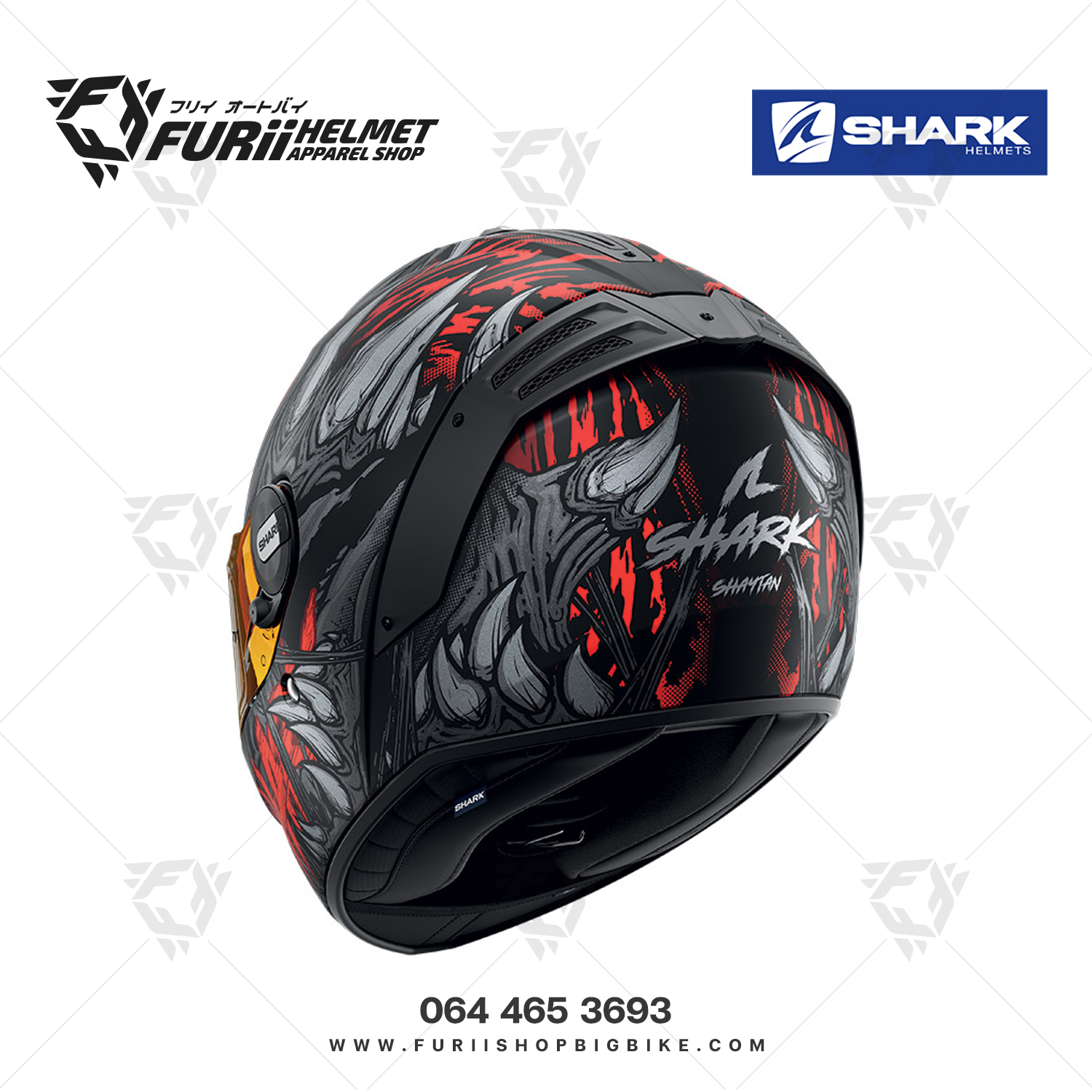หมวกกันน็อคเต็มใบ Shark : Spartan RS Shaytan Mat KRA
