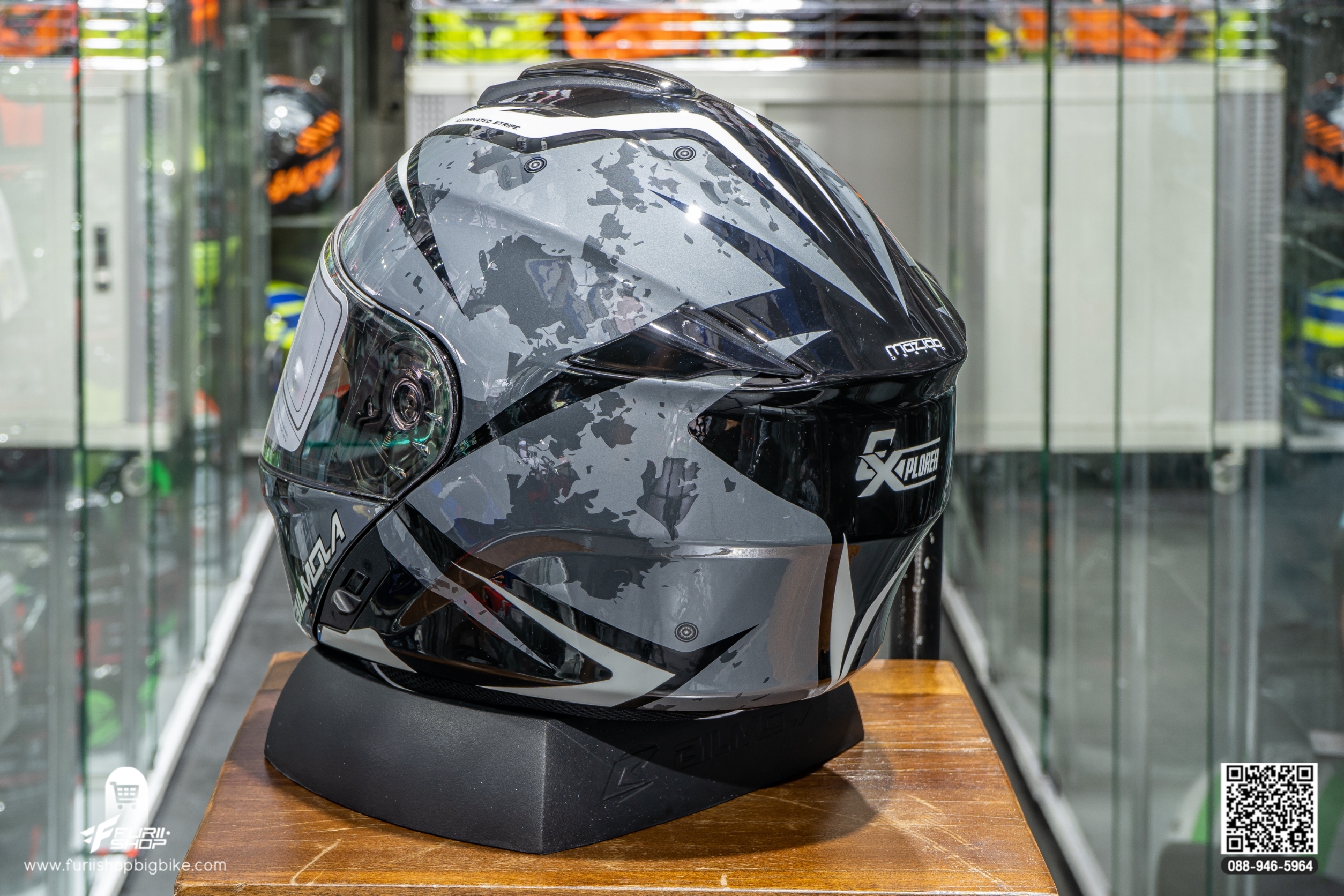 หมวกกันน็อค BILMOLA EXPLORER EVO BLACK (GLOSSY)