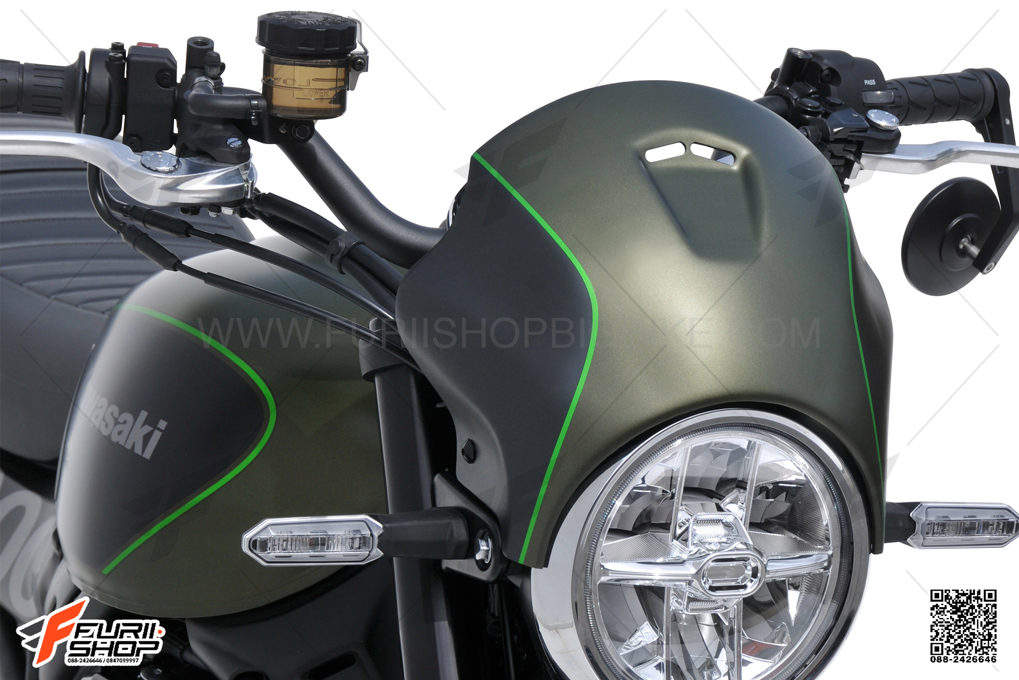 ชิวหน้า ERMAX NOSE FAIRING สีเขียว FOR KAWASAKI Z900RS