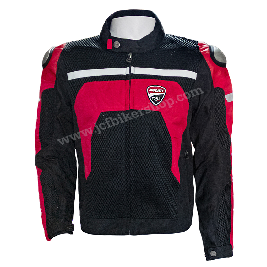 เสื้อการ์ด เสื้อการ์ดมอเตอร์ไซค์ Ducati Corse ผ้าตาข่ายระบายอากาศ มีการ์ด5จุด การ์ดไหล่ไทเทเนียม