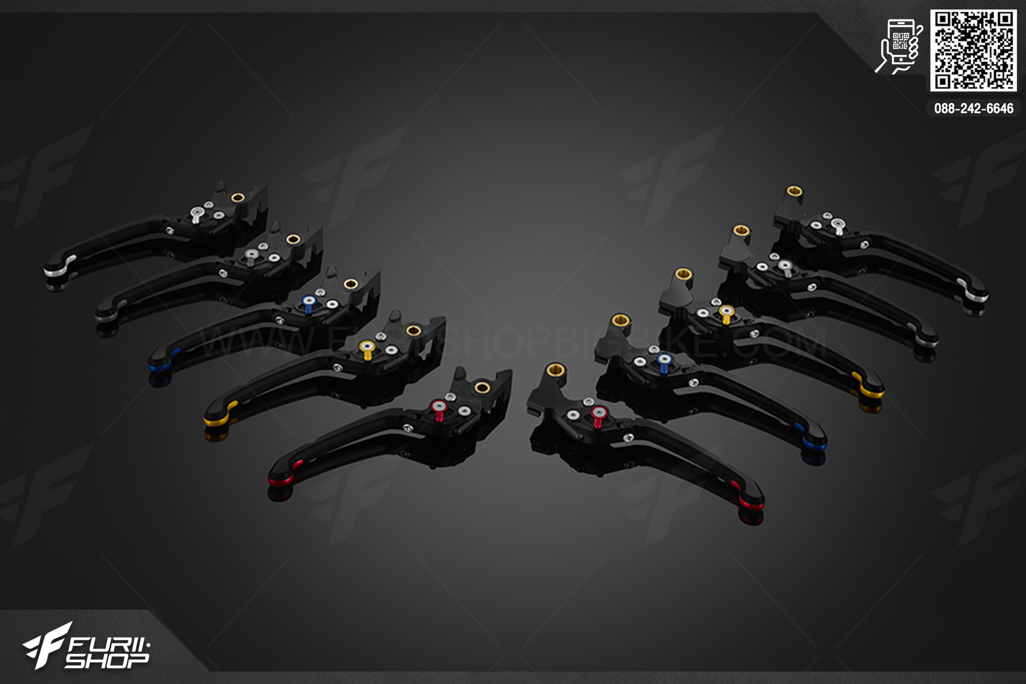 มือเบรก-มือคลัทช์ปรับระดับพับได้ รุ่นพรีเมียม Bikers Honda CB650R มือเบรค มือครัช