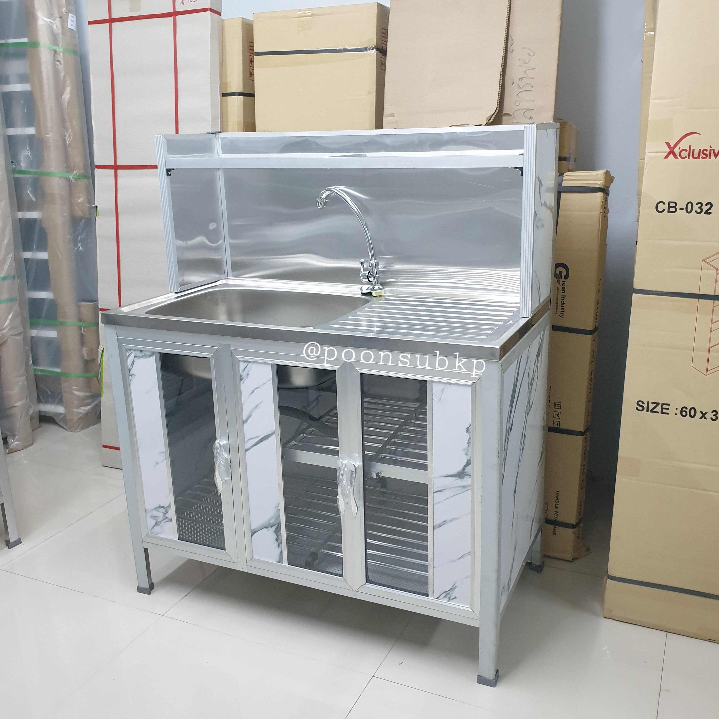 ตู้อ่างล้างจานทรงเตี้ย ขนาด100ซม.