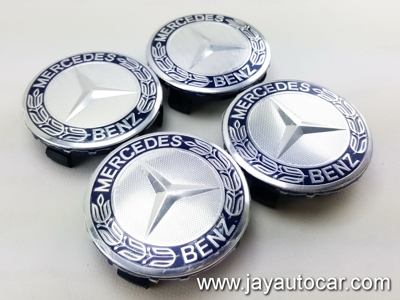 ฝาล้อรถยนต์ ฝาล้อแม็กซ์ ฝาเดิม Mercedes Benz รวงข้าว สำหรับ ล้อแม็ก BENZ เดิม ขนาด มาตรฐาน หน้า 75มิล 1ชุด 4ชิ้น