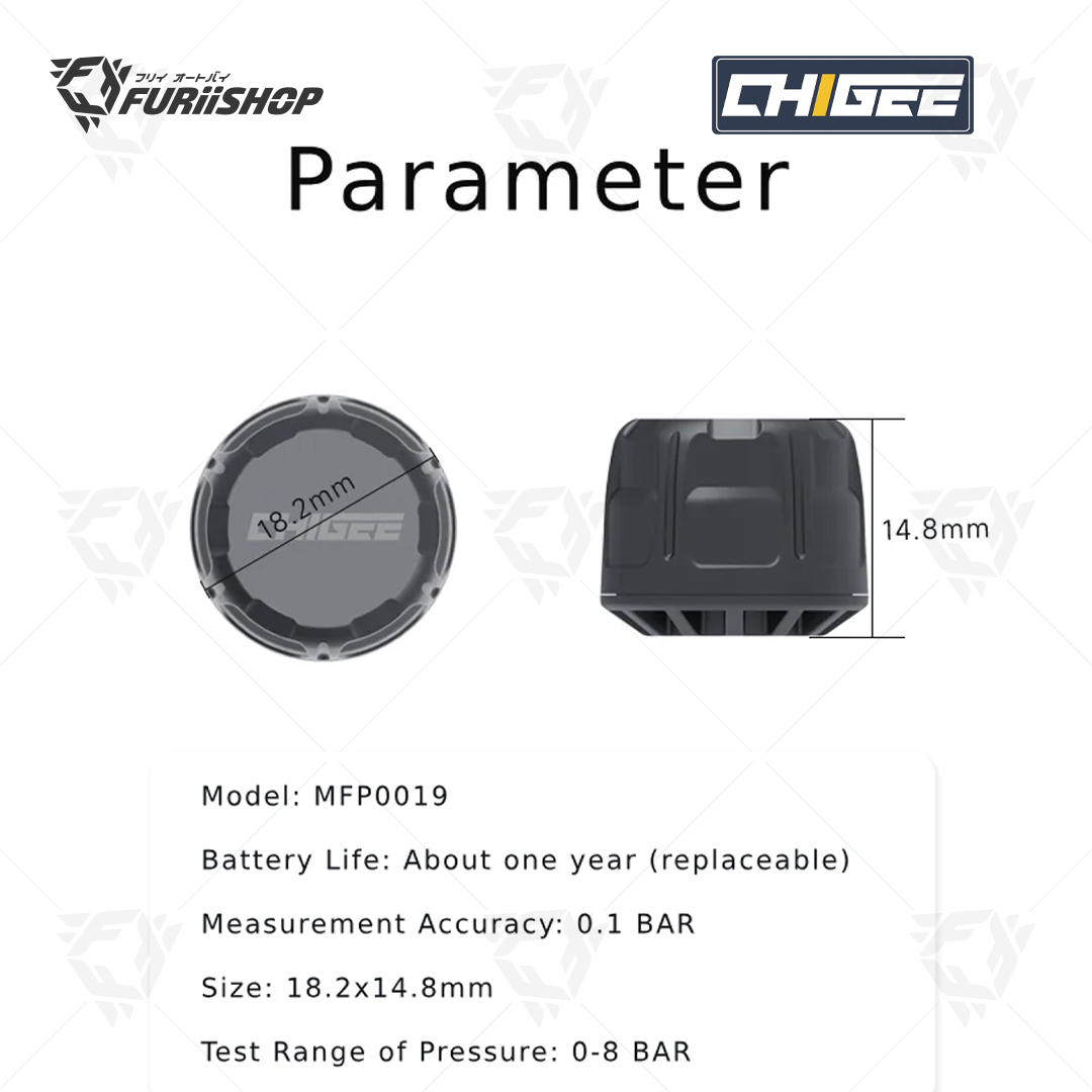 อุปกรณ์เซ็นเซอร์ลมยางภายใน-ภายนอก Chigee สำหรับ AIO-5LITE