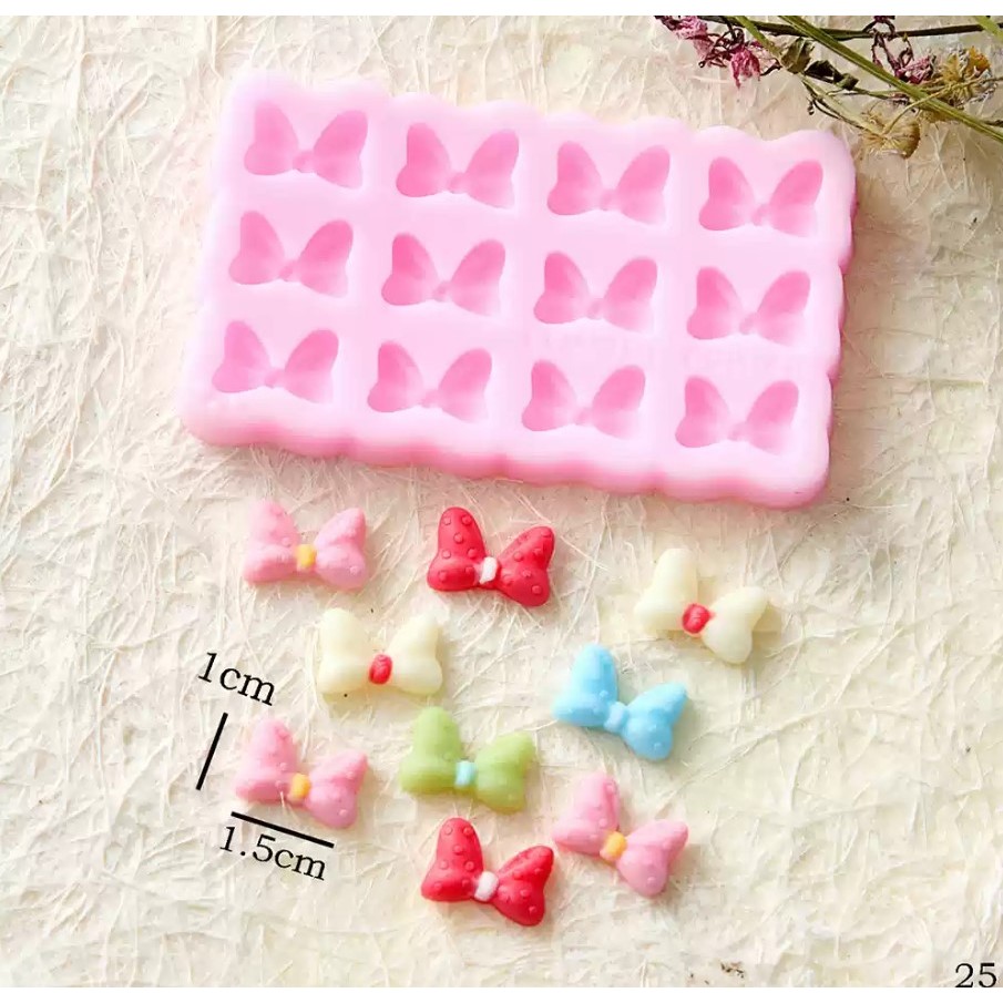 แม่พิพม์ซิลิโคน ฟองดองโบว์ คละไซร์ วุ้น ช๊อคโกแลต ฟองดอง กัมแพลส