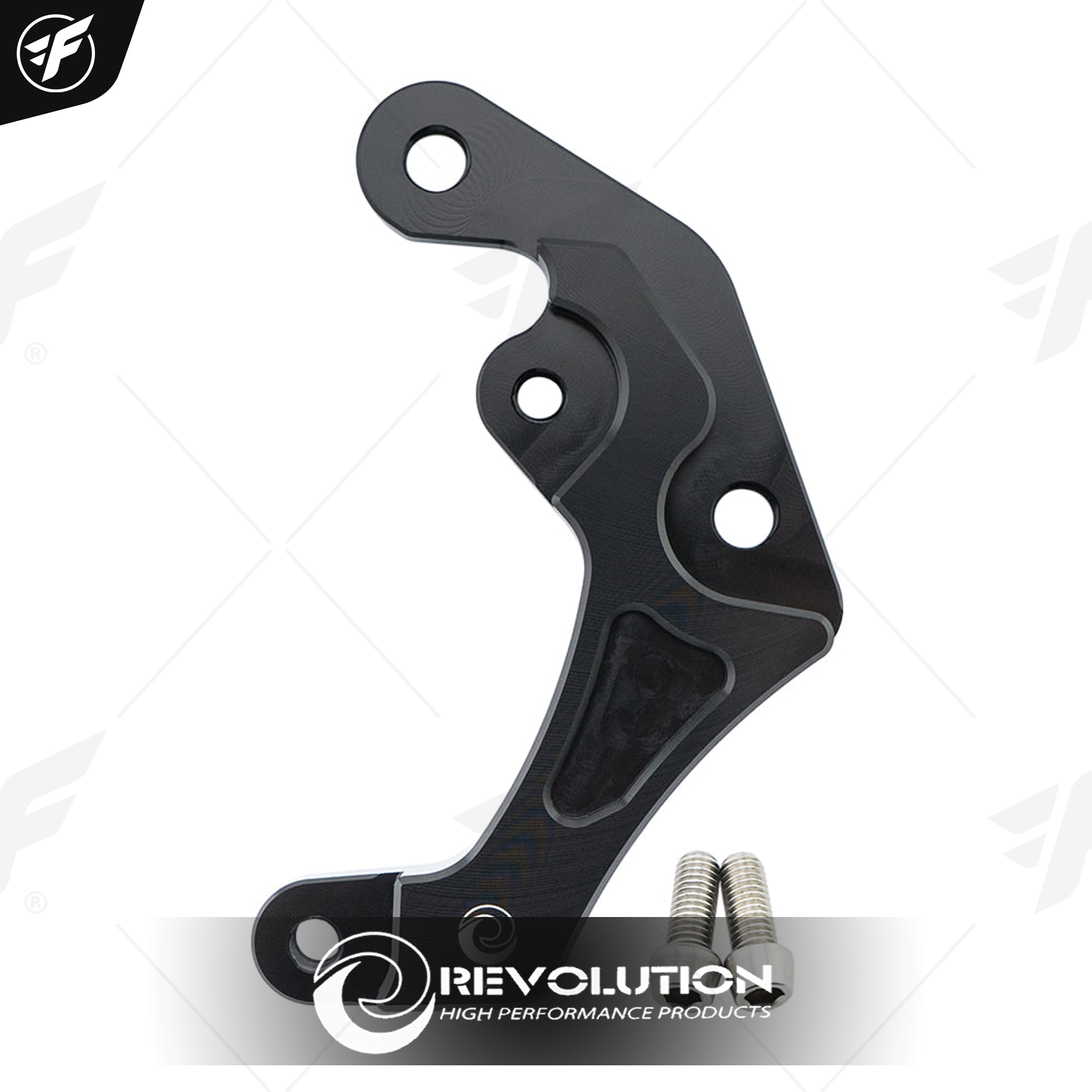 ขาจับปั้มดิสหน้าจานโต 267mm. REVOLUTION ปั้มBrembo 2Pปักข้าง AEROX-155/N-MAX-155 ดำ