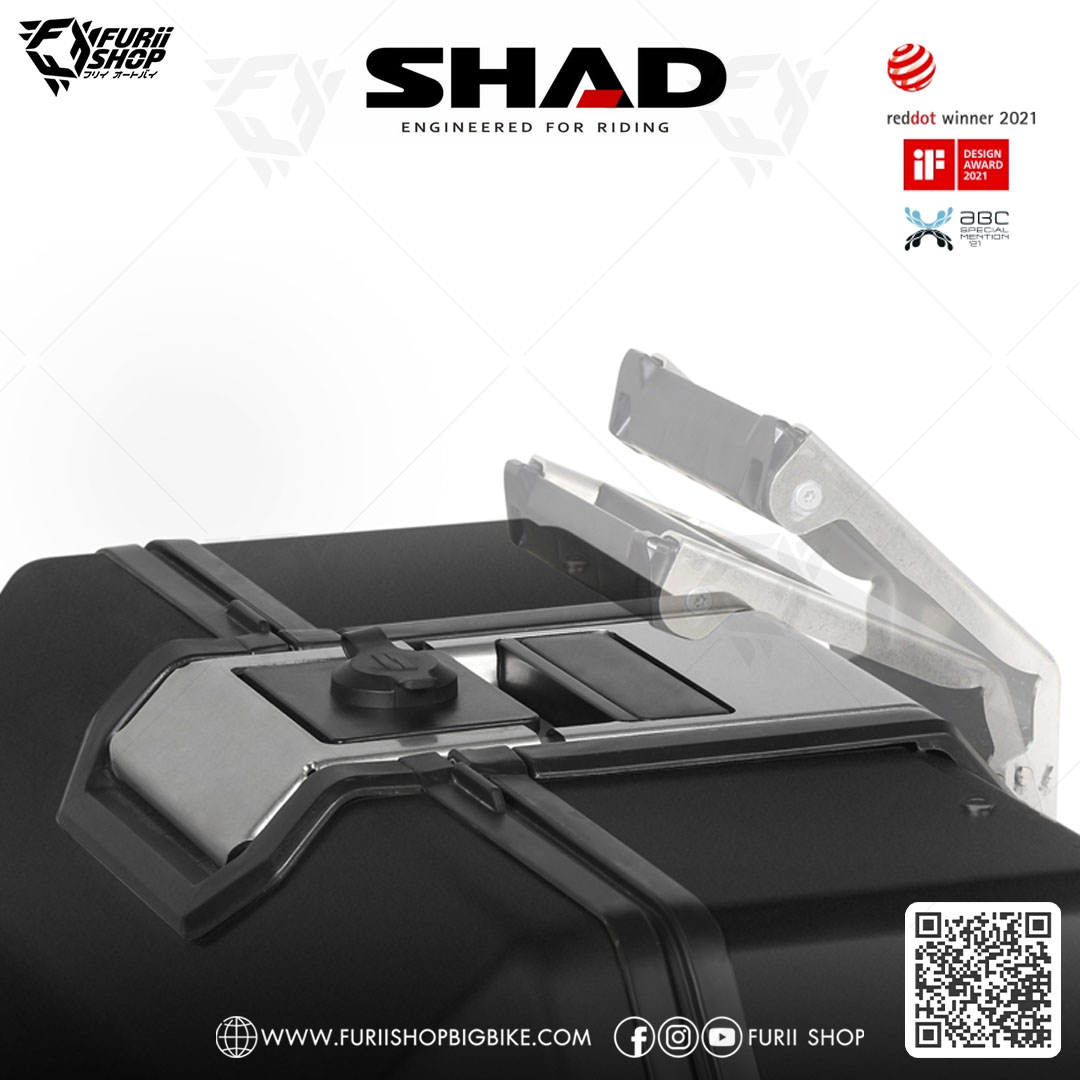 กล่องข้าง SHAD TR36R (ขวา) Black ขนาด 36 ลิตร (ไม่สามารถเก็บหมวกกันน็อคได้) มีตาข่าย และ ชุดกุญแจกล่อง 3 ใบ