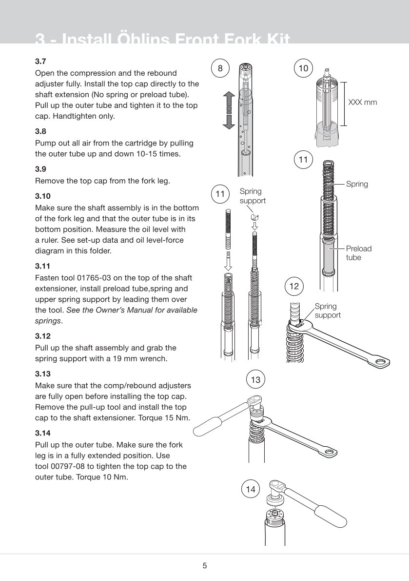 สปริงโช้คหน้า Ohlins FGK204 For Honda CBR600RR 2007-2012