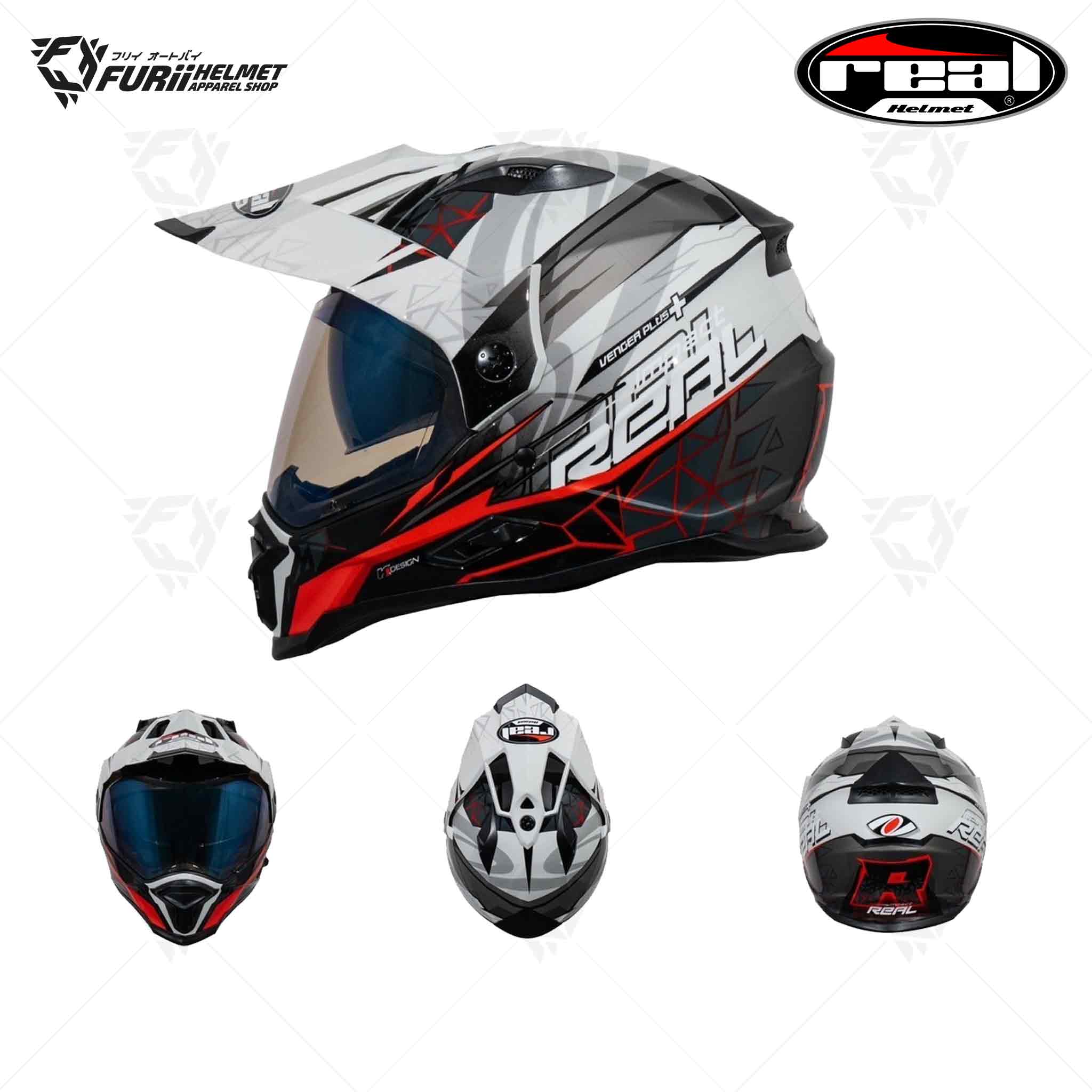 หมวกกันน็อค Real Venger plus Impact Grey