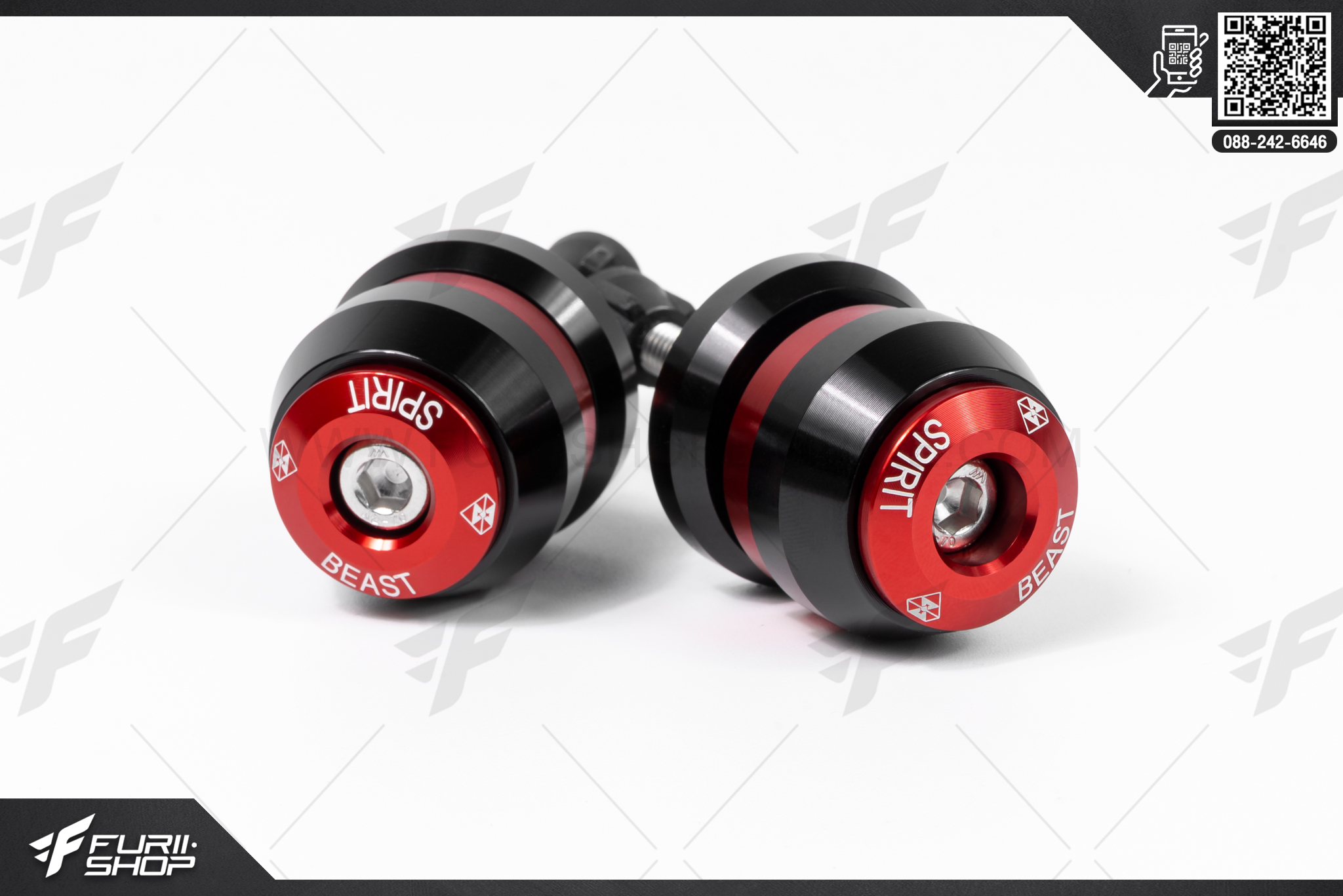 ตุ้มปลายแฮนด์ Spirit Beast L5 CR10301 (สีแดง)