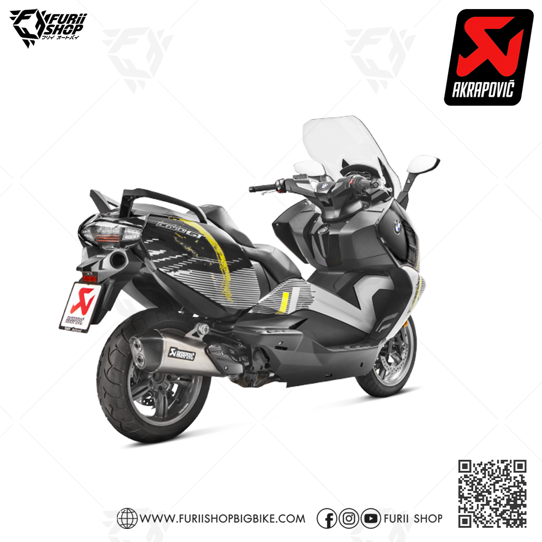 ท่อมอเตอร์ไซค์ Akrapovic Slip on Aluminium logo For BMW C650 Sport ท่อแต่ง ท่อสูตร ท่อบิ๊กไบค์ ท่อBigbike ท่อไอเสีย