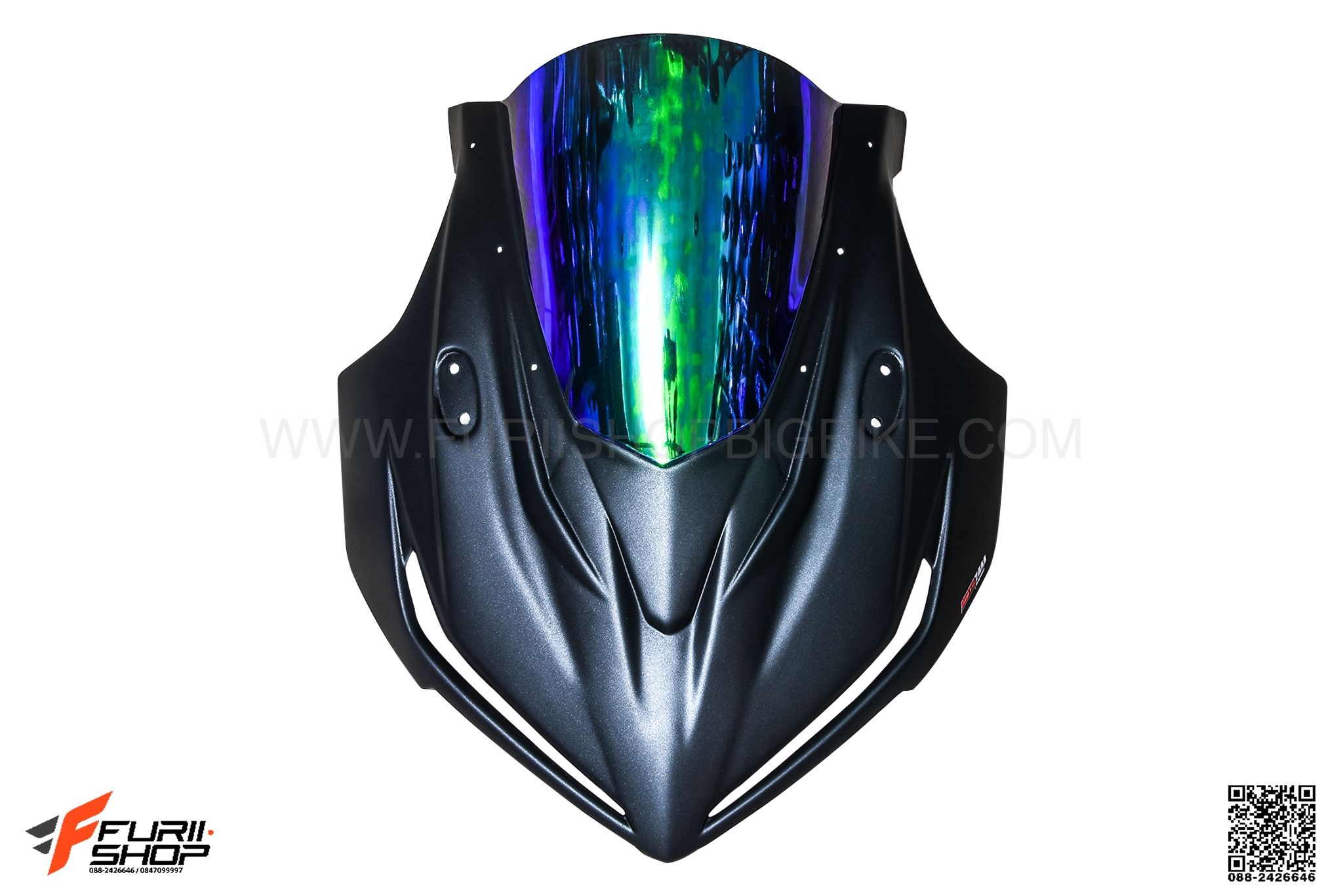 หน้ากาก MOTOZAAA CBR500R สีดำ ชิวรุ้ง