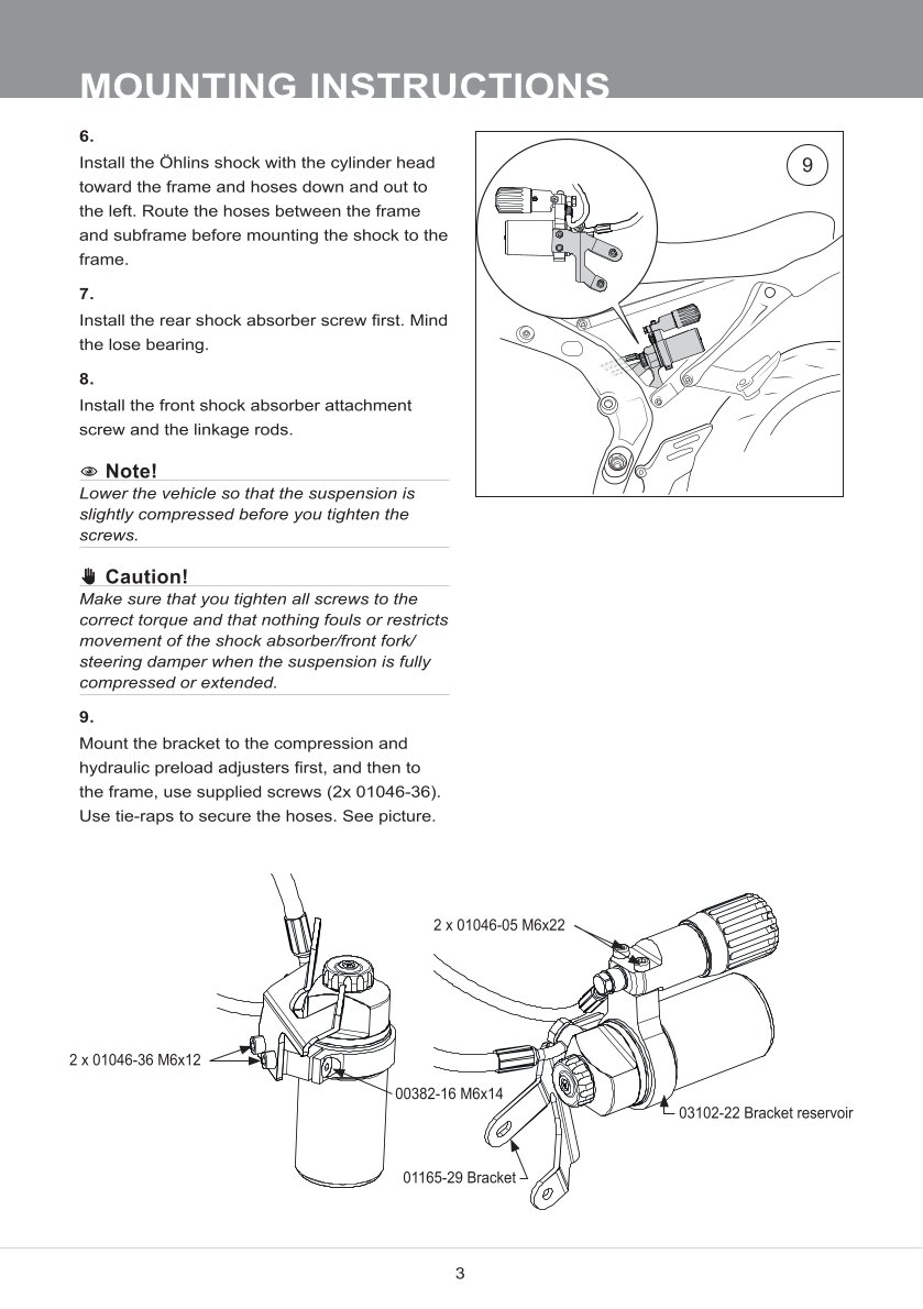 โช๊คหลังแต่ง Ohlins YA580 For Yamaha MT-09 (FZ-09) ปี 2021-2023