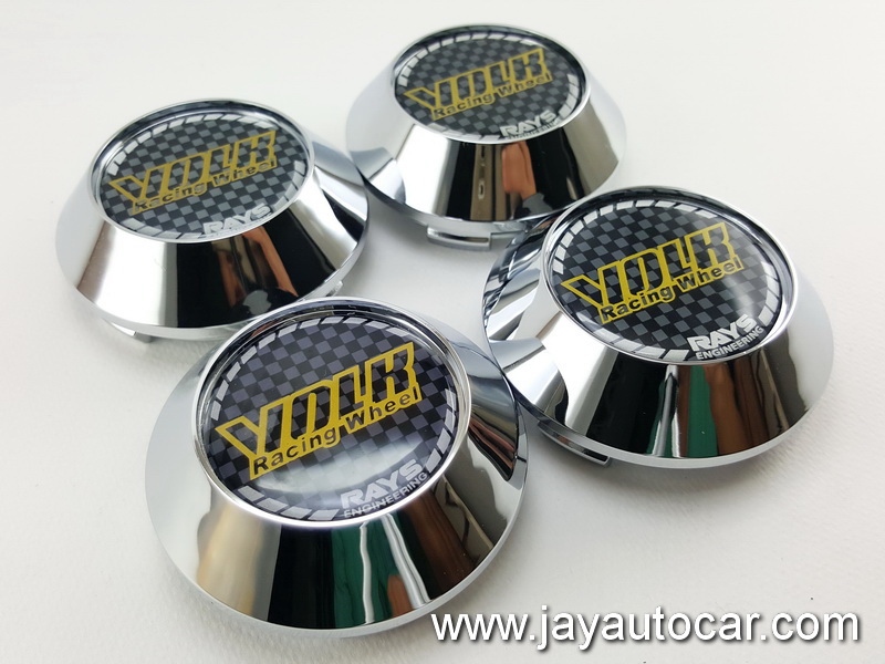 ฝาล้อรถยนต์ สำหรับ ล้อแม็ก Ce28 โลโก้ VOLK สีเงิน ขนาด 62 มิล 1ชุด 4ชิ้น 62mm.
