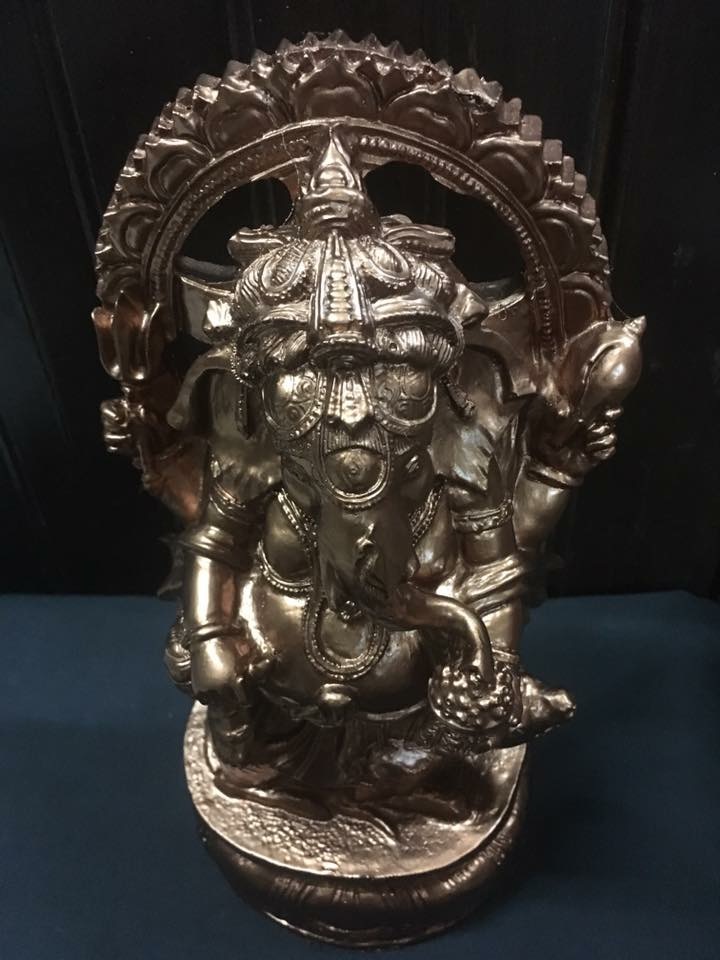 พระพิฆเนศ องค์ทองแดง นั่งหนู ประทานพร