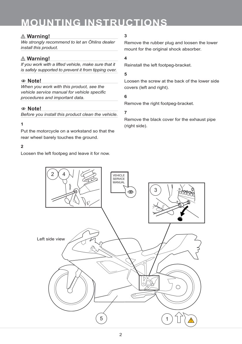 โช๊คหลังแต่ง Ohlins DU531 For Ducati 1098 ปี 2008-2009