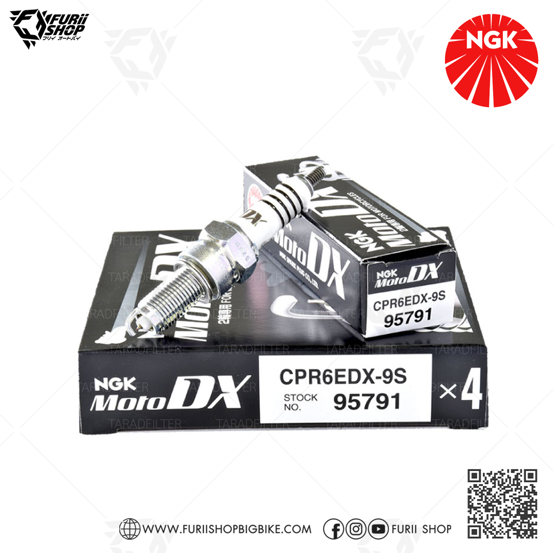 NGK หัวเทียน MotoDX ขั้ว Ruthenium CPR6EDX-9S อัพเกรด NGK CPR6EA-9 / CPR6EA-9S / CPR6EAIX-9 [ : for CZ-i / WAVE110i / WAVE125i / Super Cub / MSX ] (1 หัว)