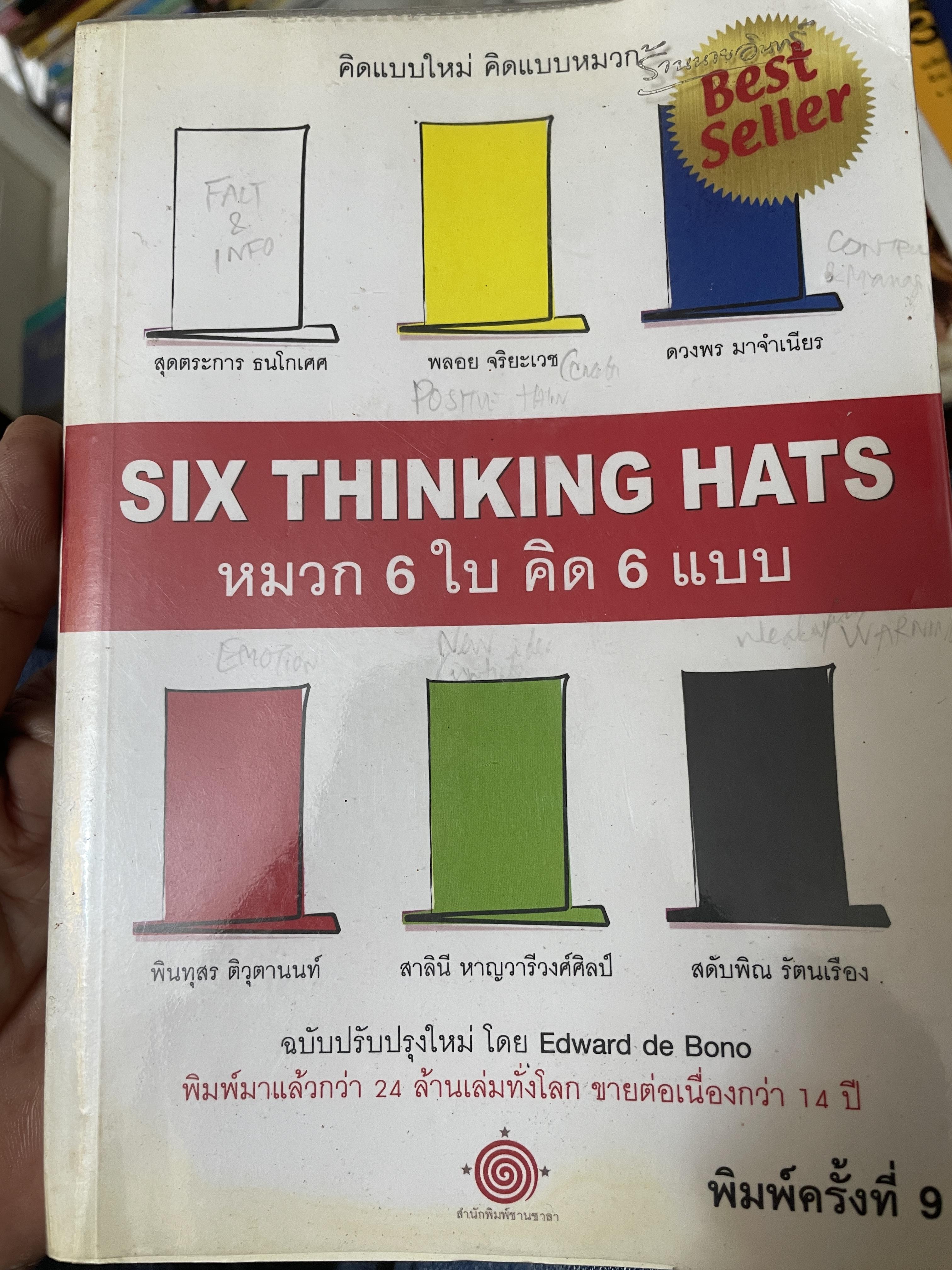 หมวก 6 ใบ คิด 6 แบบ SIX THINKING. HATS 800 กรัม