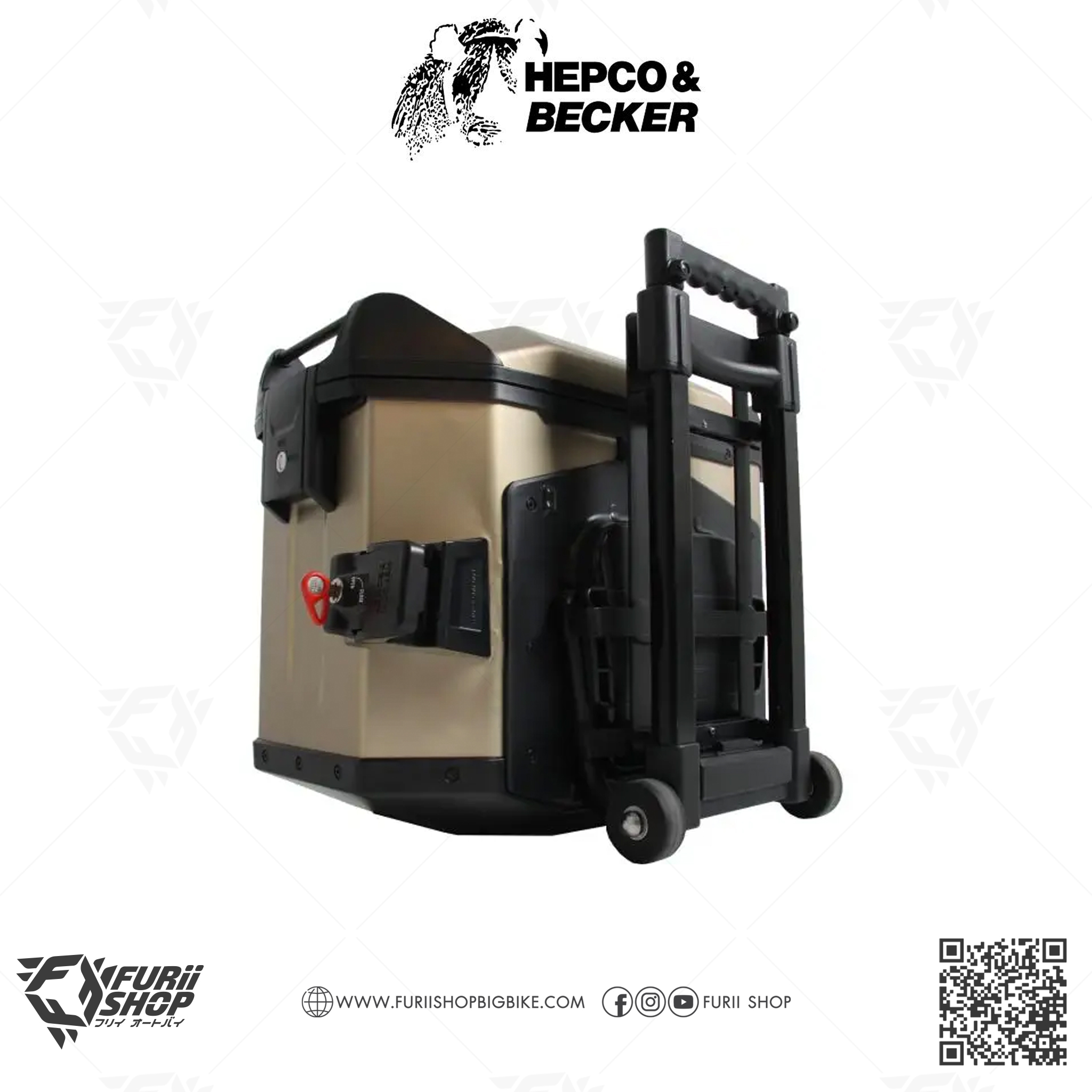 รถเข็น HEPCO & BECKER : Trolley for Xceed side cases Black