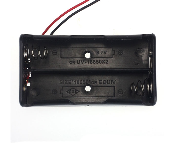 ตัวบรรจุแบตเตอรี่ 2 ก้อน 18650 3.7 V / 18650 Power Battery Storage Case Box Holder Leads With 2 Slots