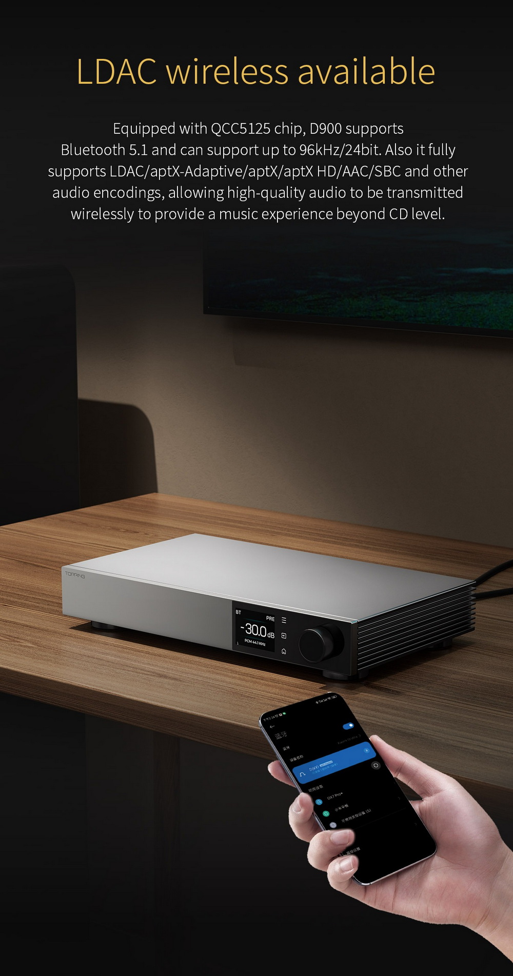 Topping D900 DAC ตั้งโต๊ะระดับเรือธงพิเศษ สุดยอดเทคโนโลยี 1-bit PSRM เสียงที่ใสสะอาด สมจริง ประกันศูนย์ไทย
