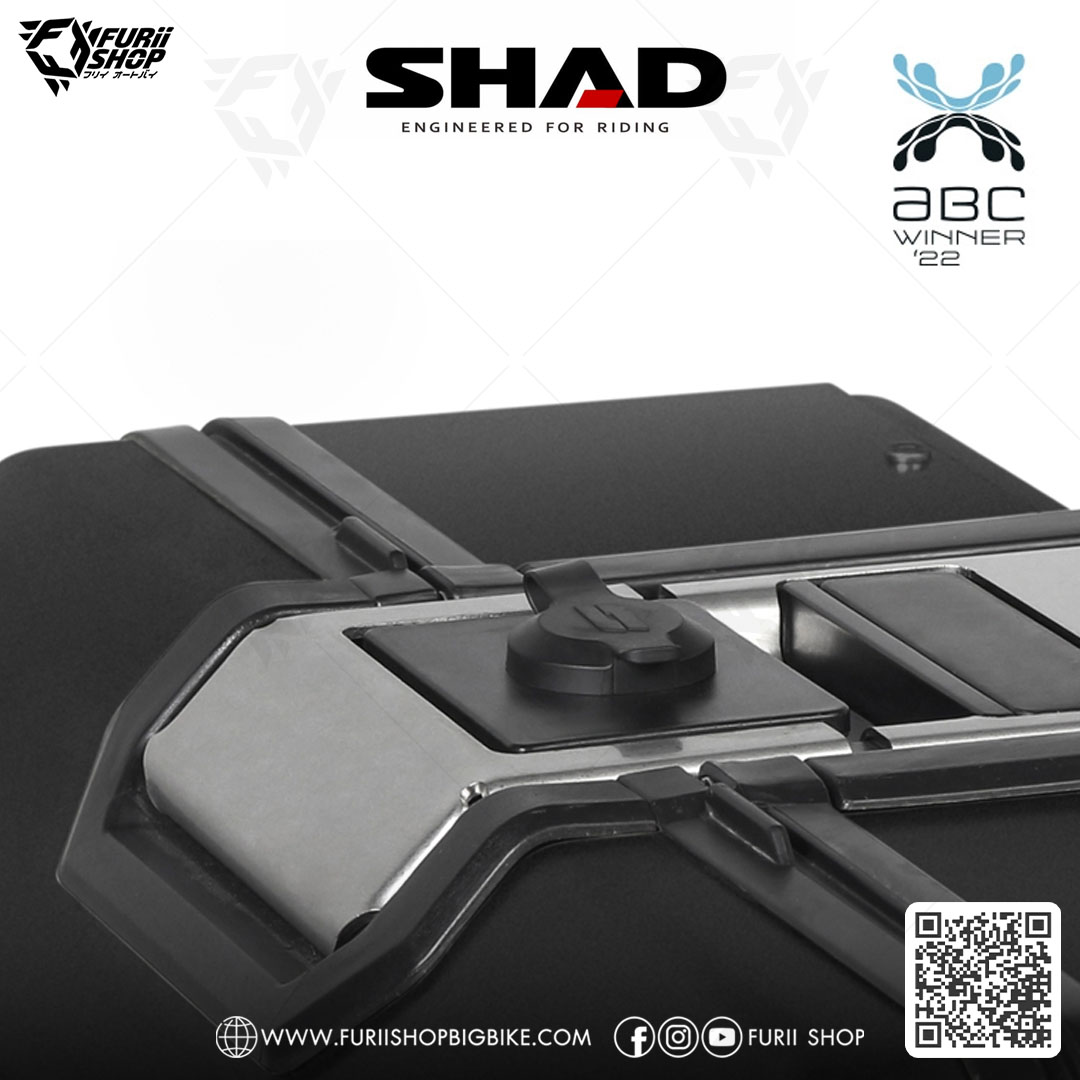 กล่องหลัง SHAD TR55 Black ขนาด 55 ลิตร (สามารถเก็บหมวกกันน็อคได้ 2 ใบ)