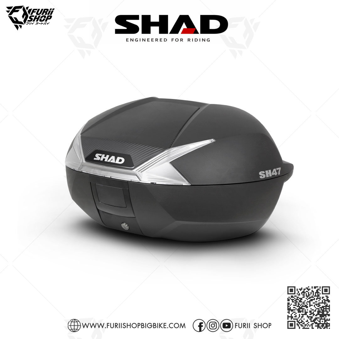 กล่องหลัง SHAD SH47 White Reflector ขนาด 47 ลิตร