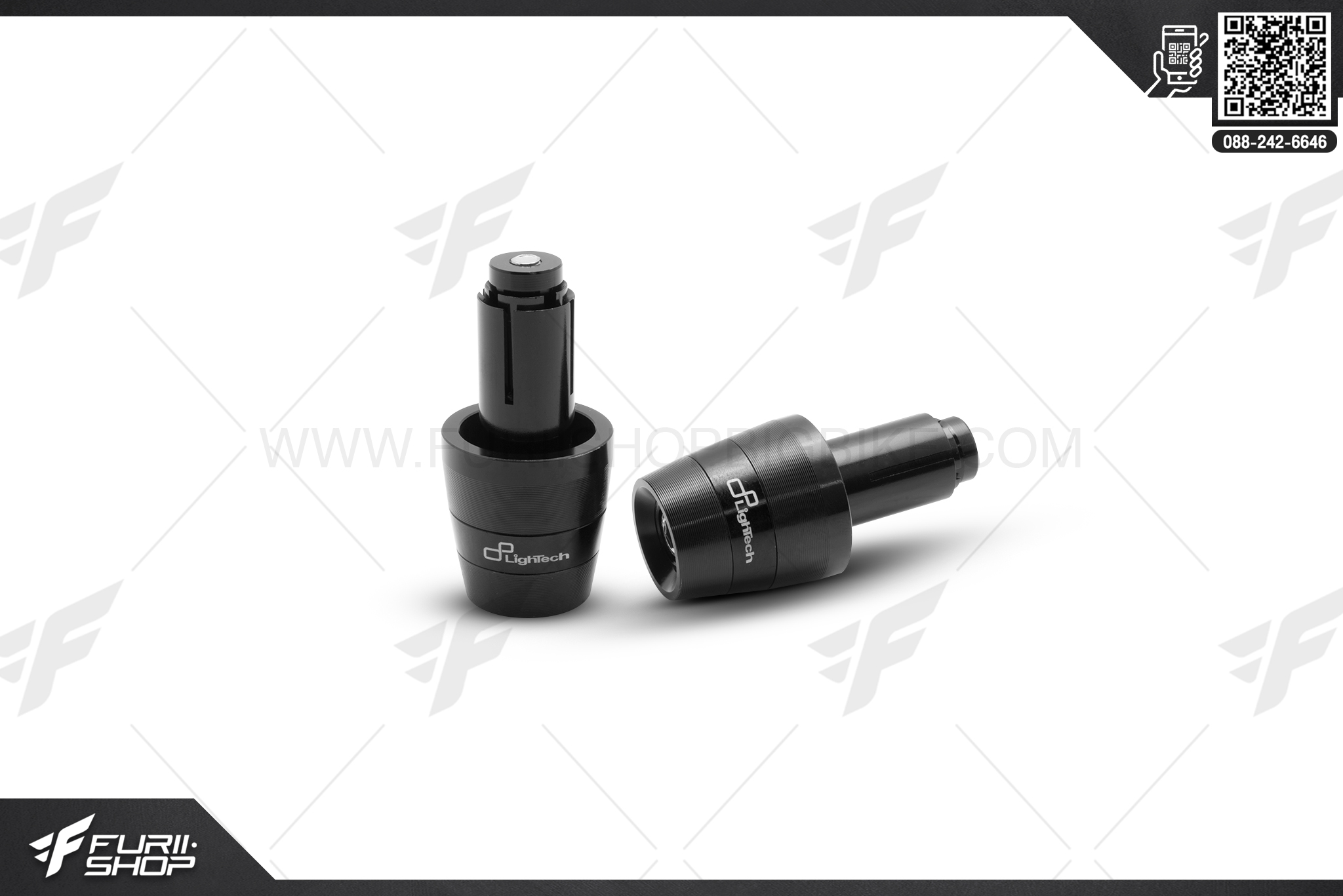 ตุ้มปลายแฮนด์ LighTech สีดำ