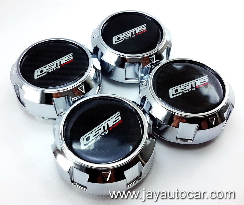 ฝาล้อรถยนต์ แม็กแต่ง สำหรับ ล้อแม็ก COSMIS RACING WHEELS สีเงิน ขนาด 62 มิล 1ชุด 4ชิ้น สวยมาก
