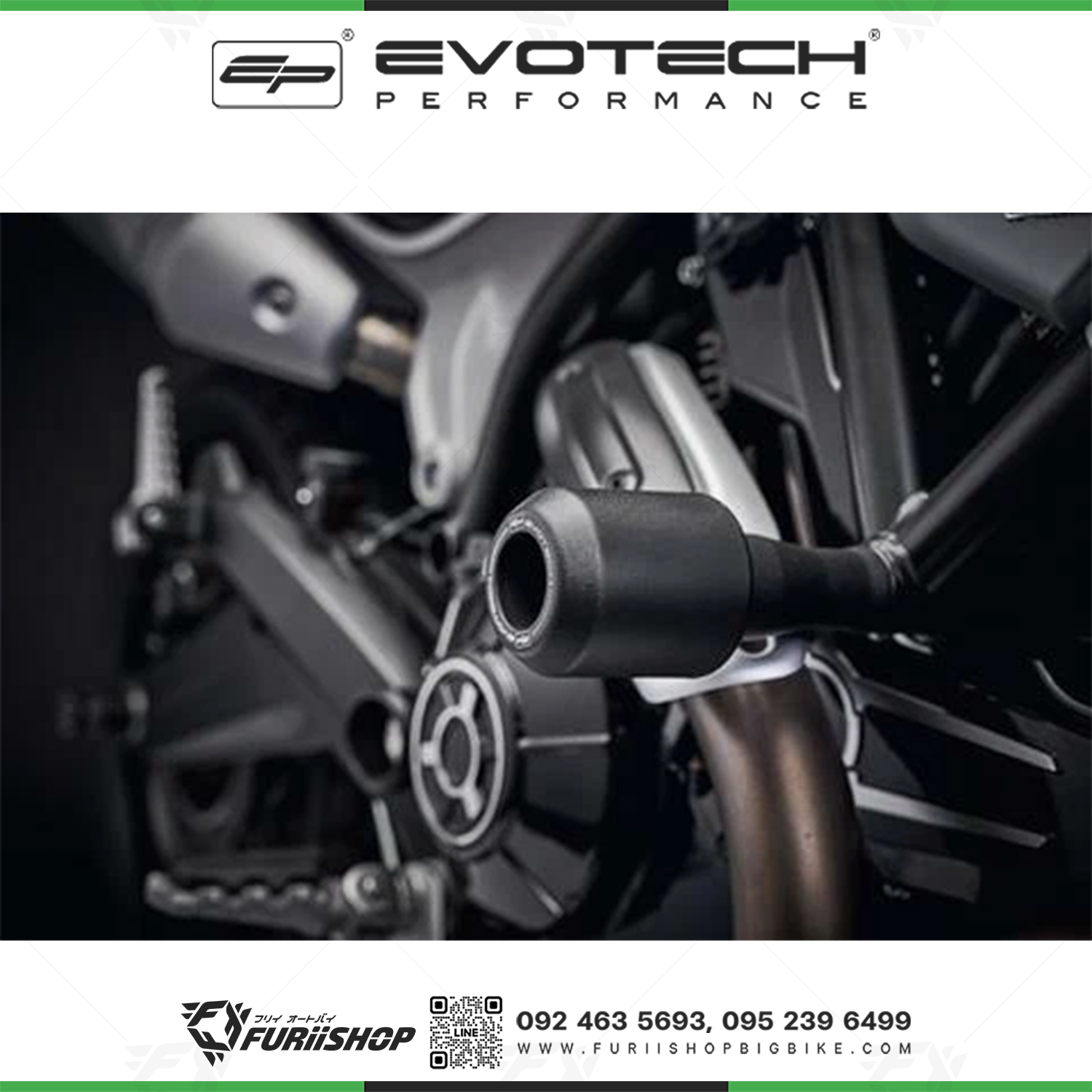 กันล้มกลาง EVOTECH DUCATI SCRAMBLER 1100