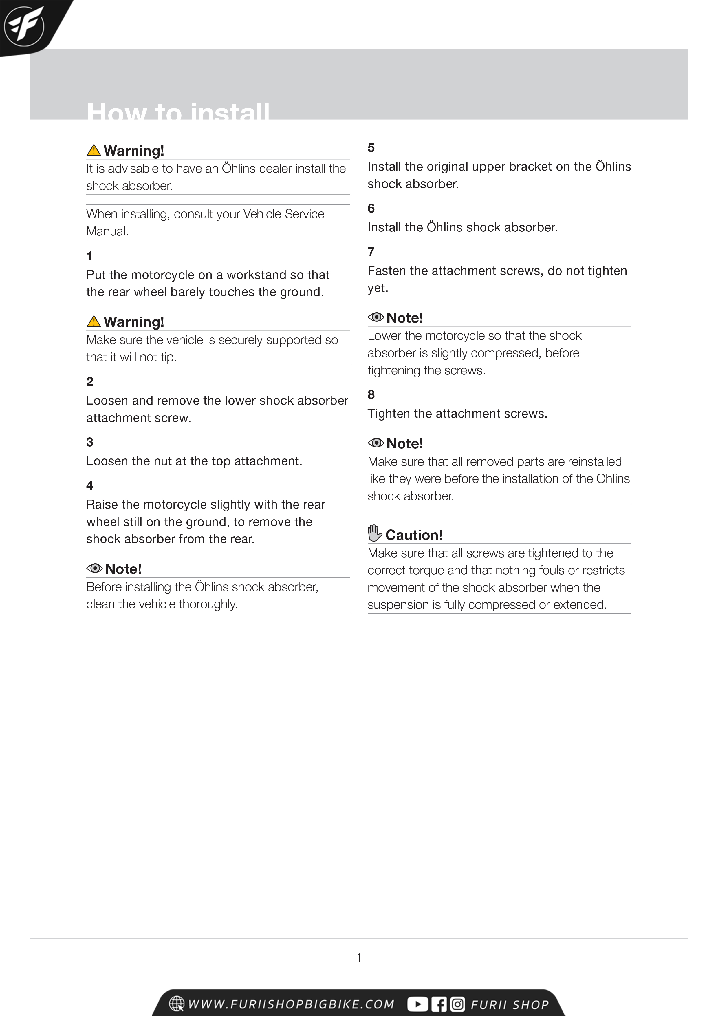 โช๊คหลัง OHLINS Sweden DU737 For Ducati Monster1100, 696, 796