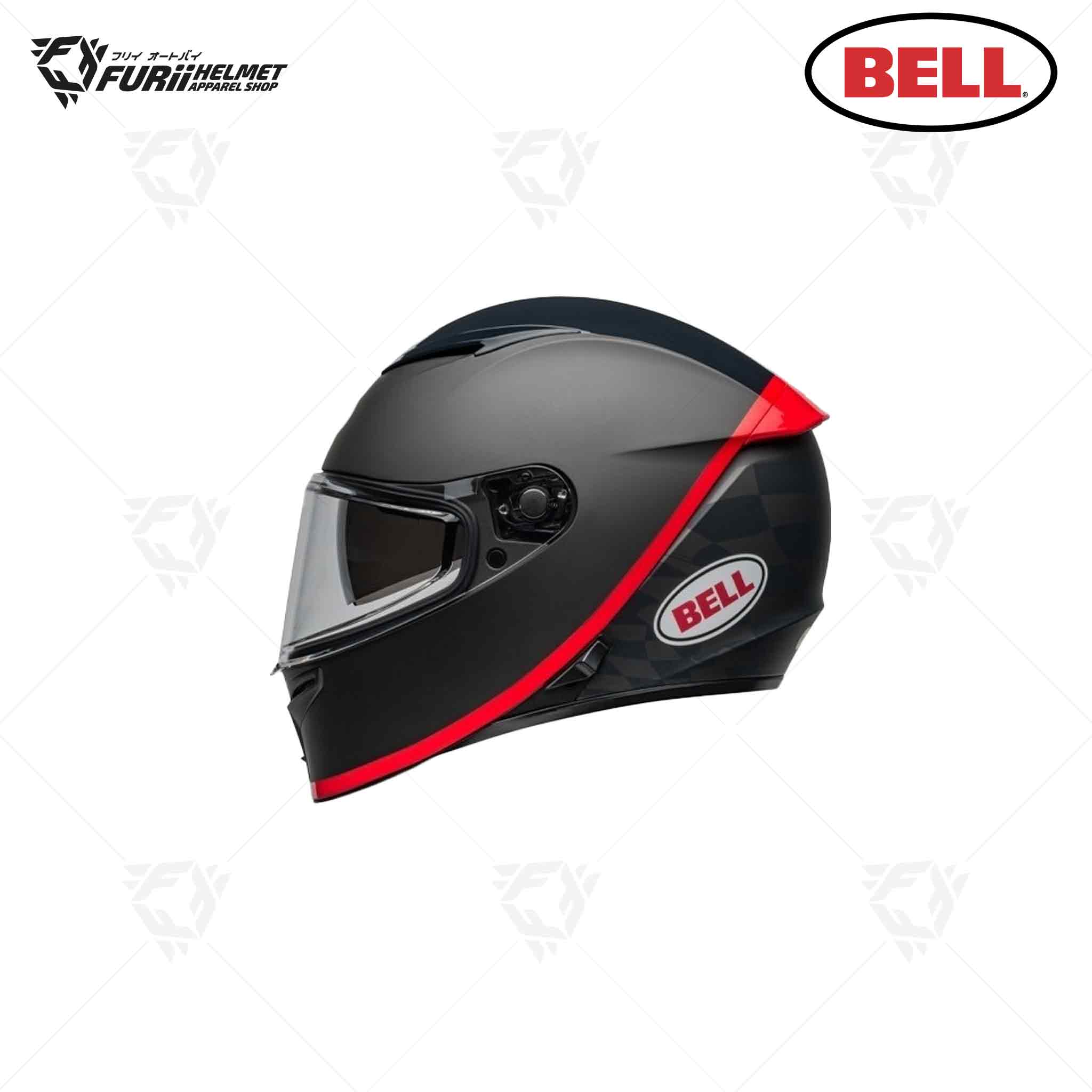 หมวกกันน็อค Bell Lithium Mips Hartluck Matte/Gloss Black/Red