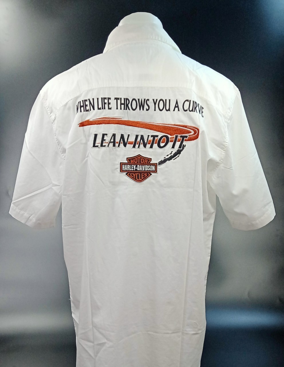 Shirt H-D แขนสั้นปักลาย #97413 ไซส์ Xl