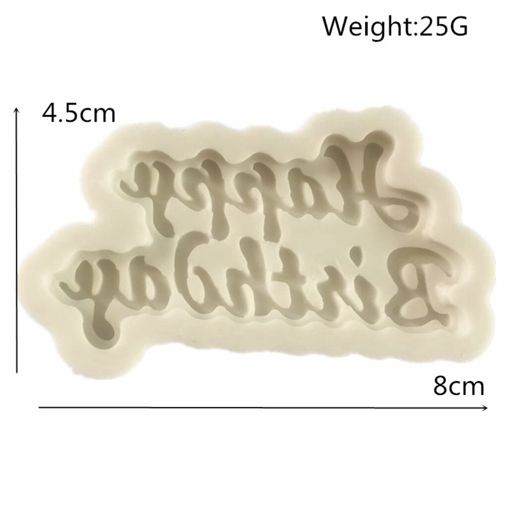 แม่พิมพ์ซิลิโคน Happy birthday เลือกแบบ