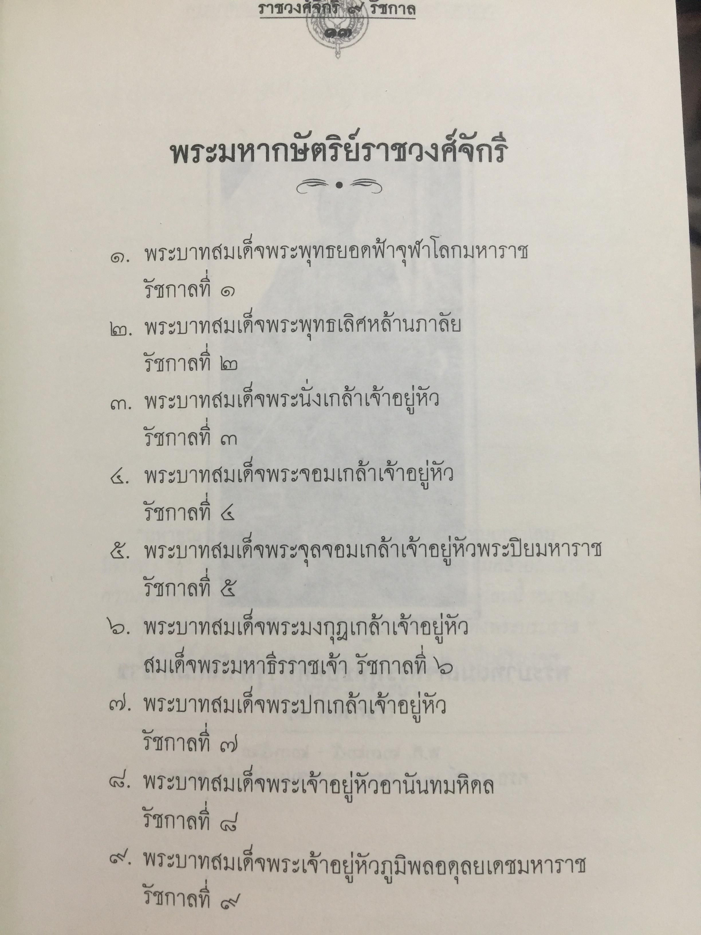 พระมหากษัตริย์แห่งราชวงศ์จักรี (รัชกาลที่ 1 ถึง รัชกาลที่ 9) 0 กก.