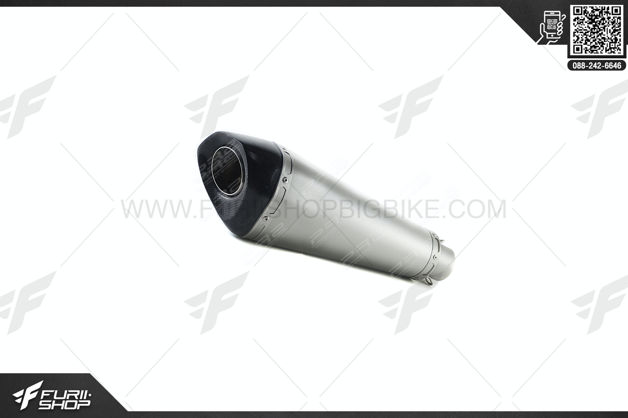 ท่อไอเสีย ท่อมอเตอร์ไซค์ PR2 AK CONICAL R2 FOR YAMAHA MT-15