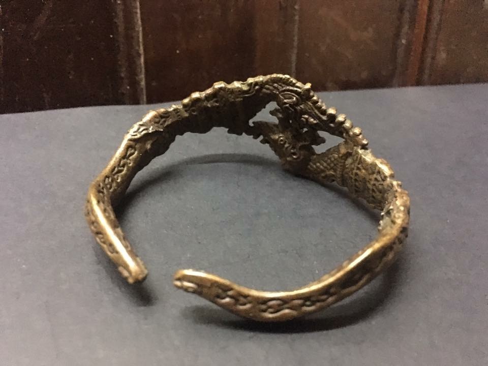 กำไลพญานาค งานทองเหลือง