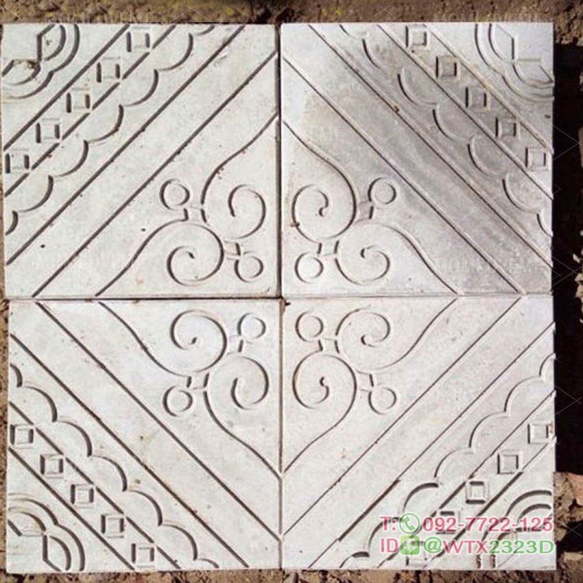 แม่พิมพ์บล็อคคอนกรีต ลายดอกบัวขนาด 25x25x5 cm