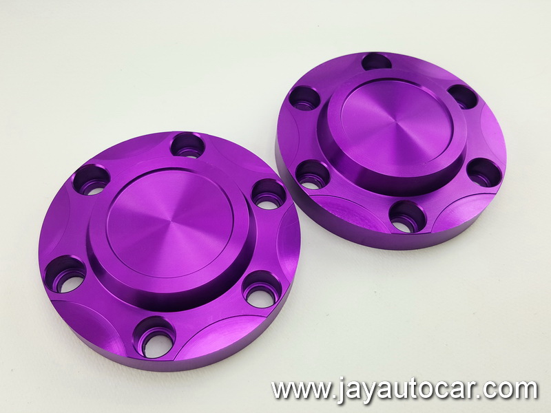 ฝาล้ออลูมิเนียมแต่งซิ่ง คู่หน้า งานกลึงCNC สีม่วง สำหรับ ISUZU DMAX , CHEVROLET COLORADO แจ่มมากครับ