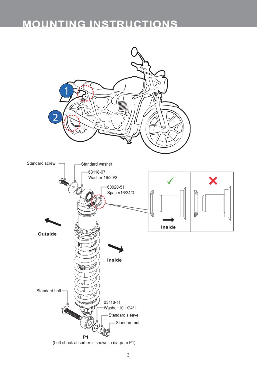 โช๊คหลังแต่ง Ohlins TR924 For Triumph Speed Twin 1200 ปี 2019-2020