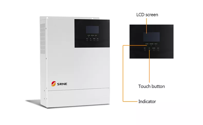 SRNE Hybrid off grid inverter 5kW รุ่นขนานเครื่องได้, รุ่นรับไฟแผง 500V, สตาร์ทมอเตอร์ได้ถึง 2แรงม้า