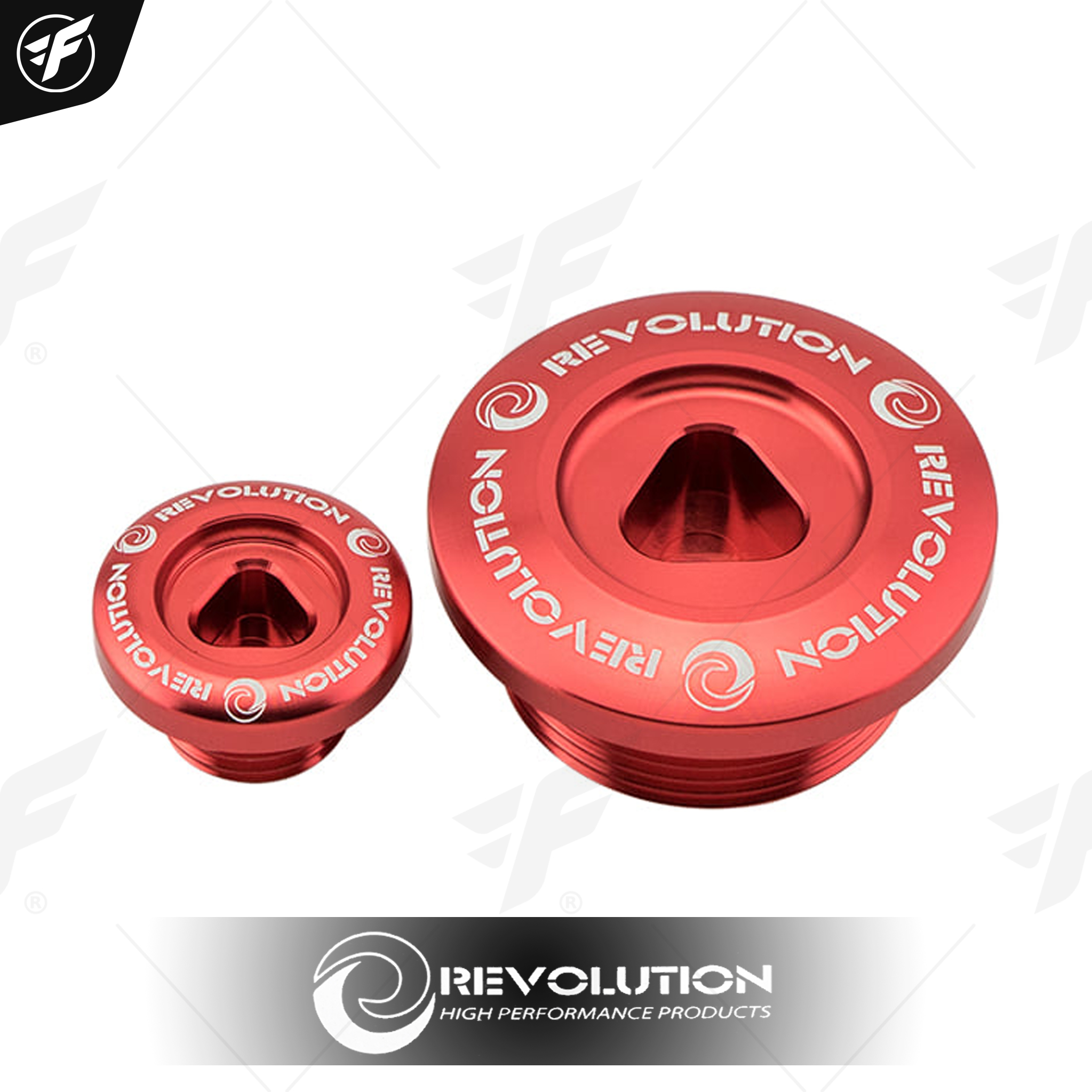 น็อตปิดจานไฟใหญ่-เล็ก REVOLUTION MONKEY-125/CT-125 แดง